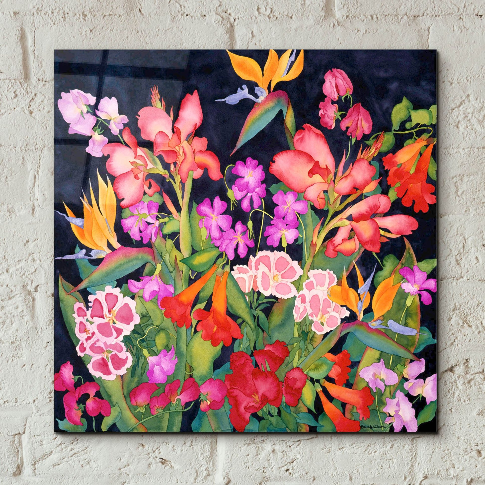 Epic Art 'Secret Garden - Square' by Carissa Luminess, Acrylic Glass Wall Art,12x12