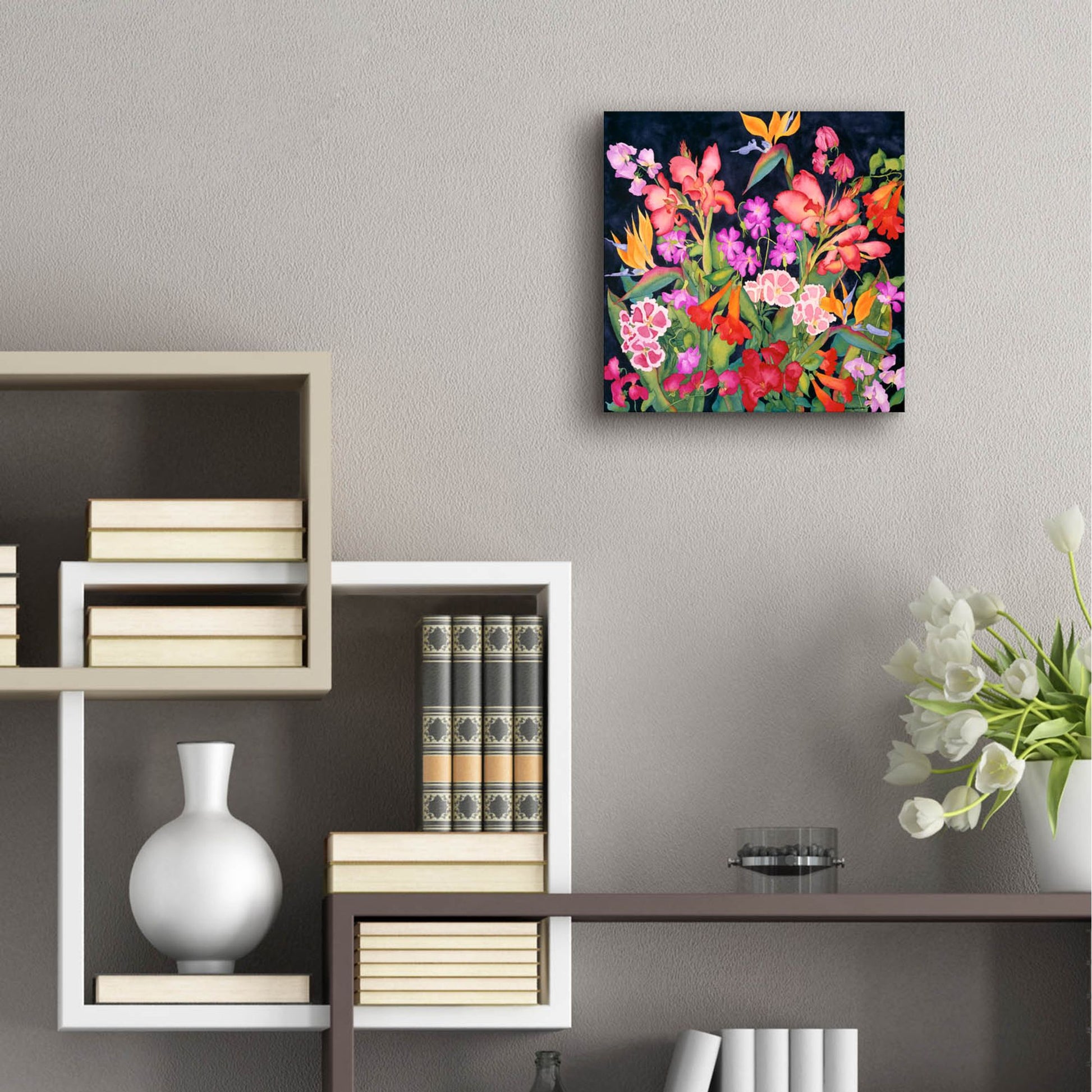 Epic Art 'Secret Garden - Square' by Carissa Luminess, Acrylic Glass Wall Art,12x12