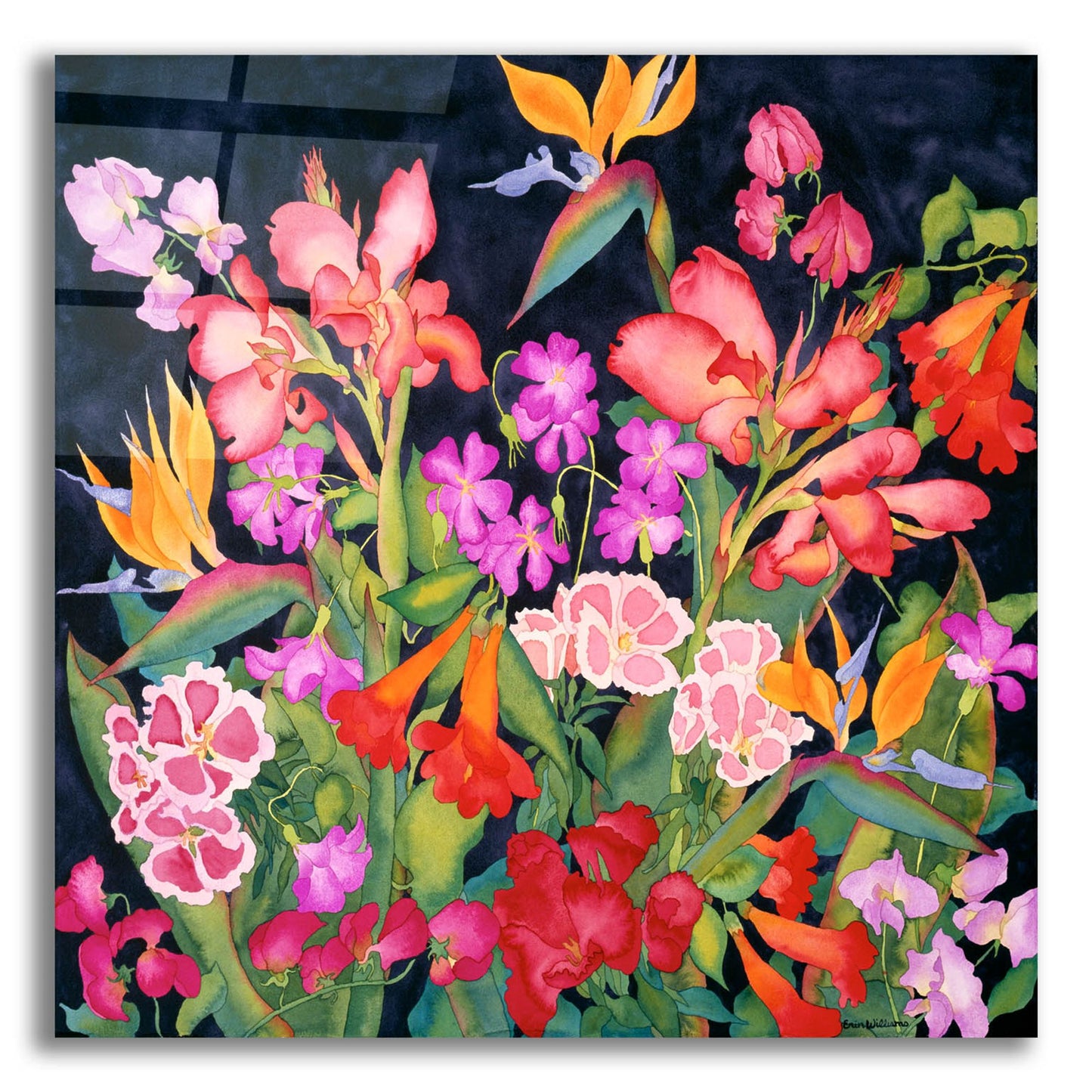 Epic Art 'Secret Garden - Square' by Carissa Luminess, Acrylic Glass Wall Art,12x12