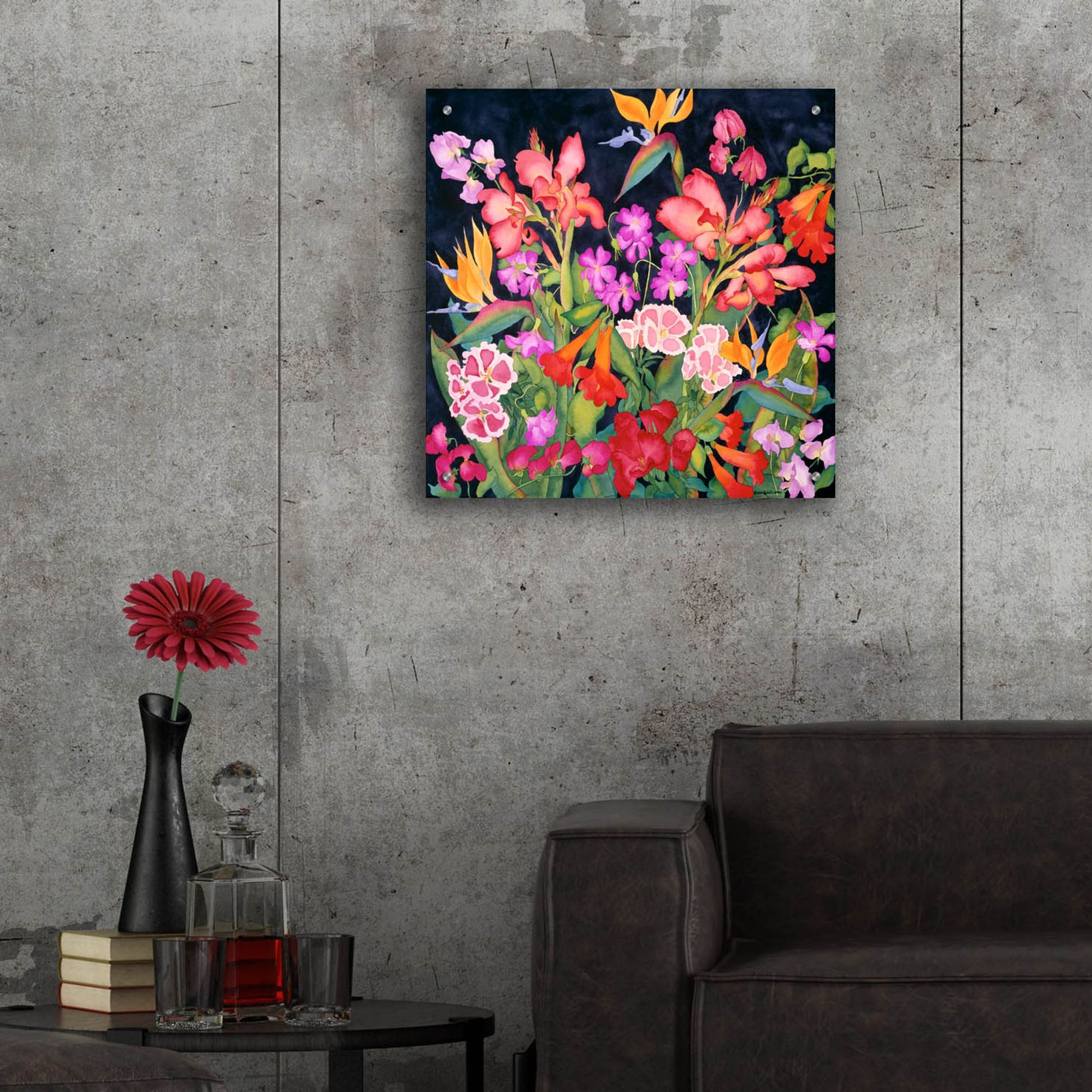 Epic Art 'Secret Garden - Square' by Carissa Luminess, Acrylic Glass Wall Art,24x24