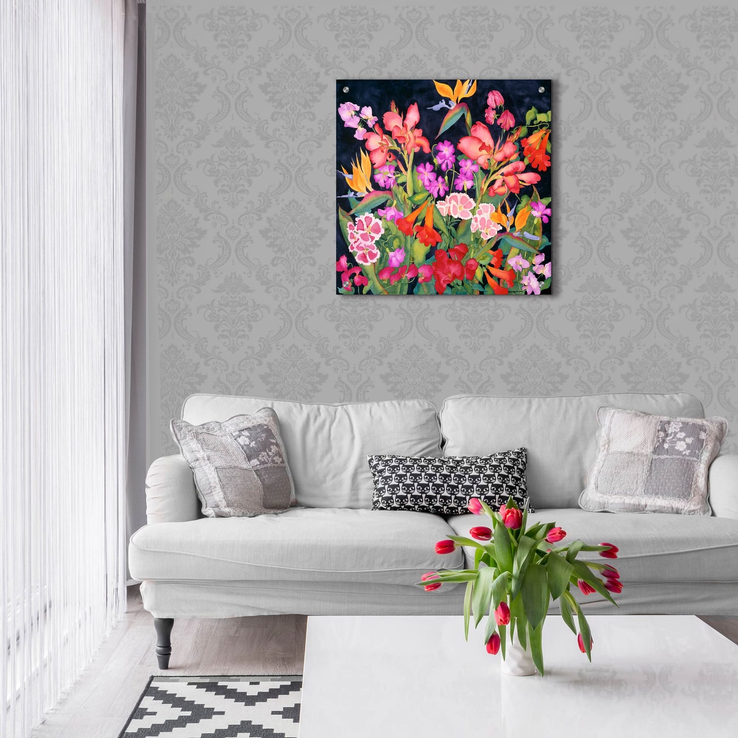 Epic Art 'Secret Garden - Square' by Carissa Luminess, Acrylic Glass Wall Art,24x24