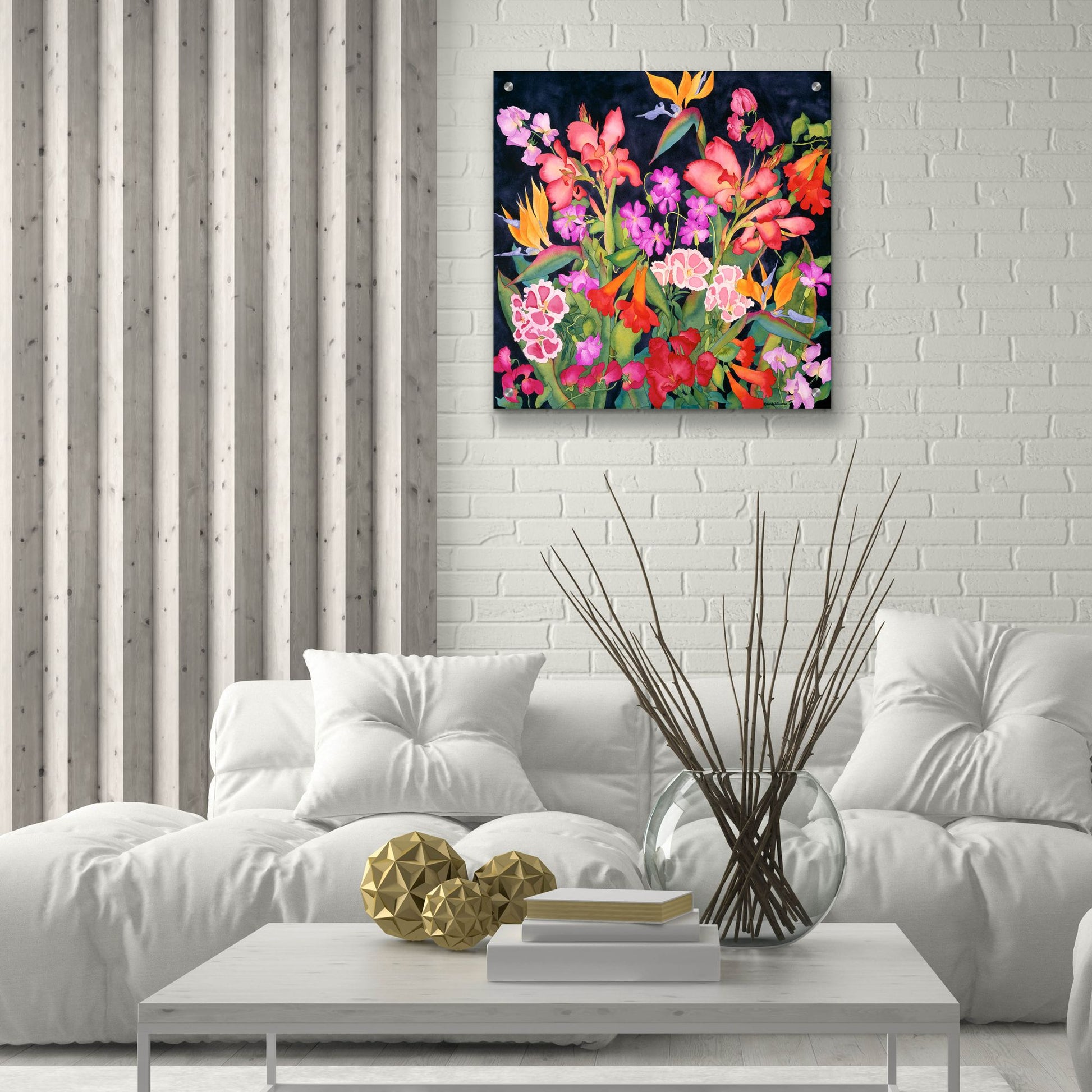 Epic Art 'Secret Garden - Square' by Carissa Luminess, Acrylic Glass Wall Art,24x24