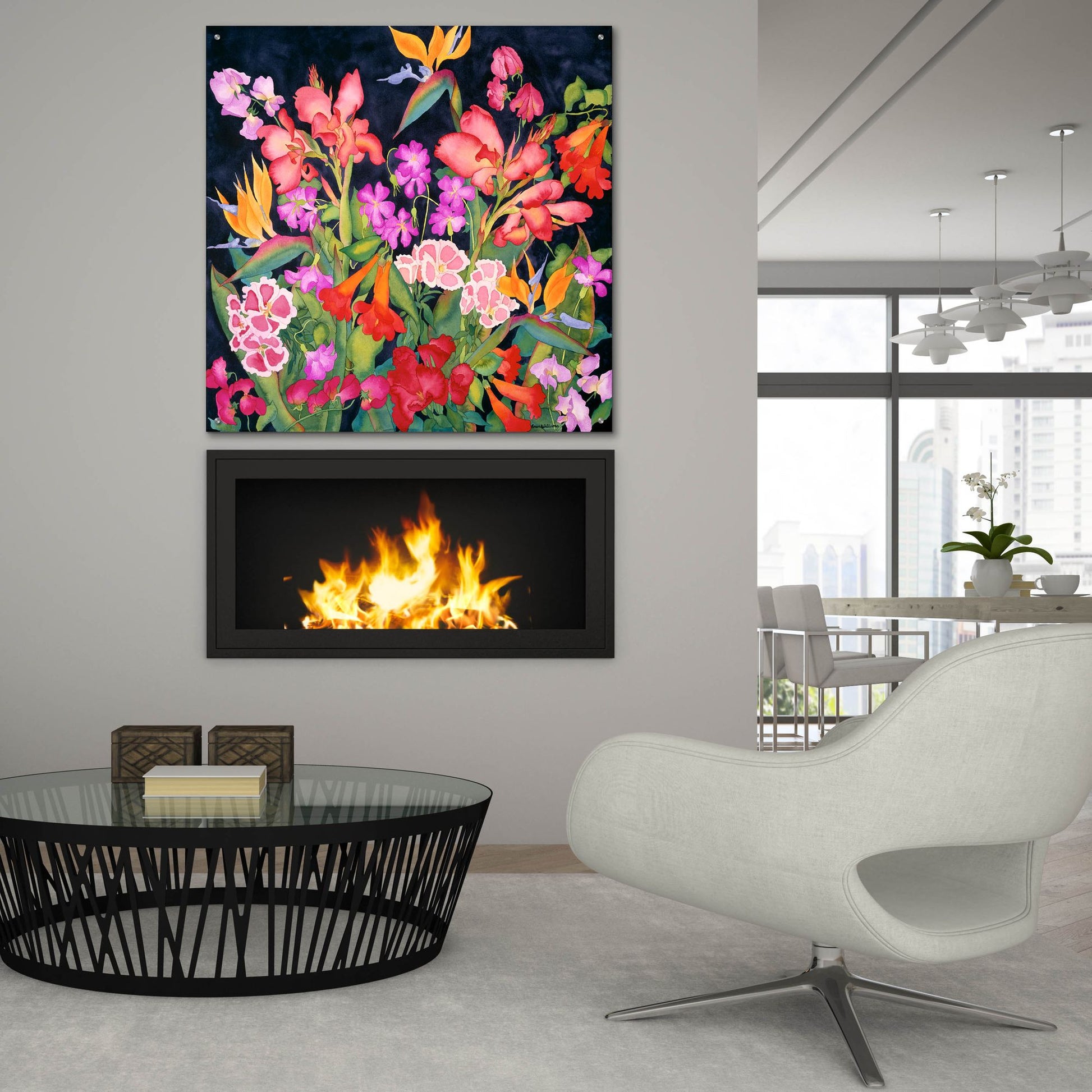 Epic Art 'Secret Garden - Square' by Carissa Luminess, Acrylic Glass Wall Art,36x36