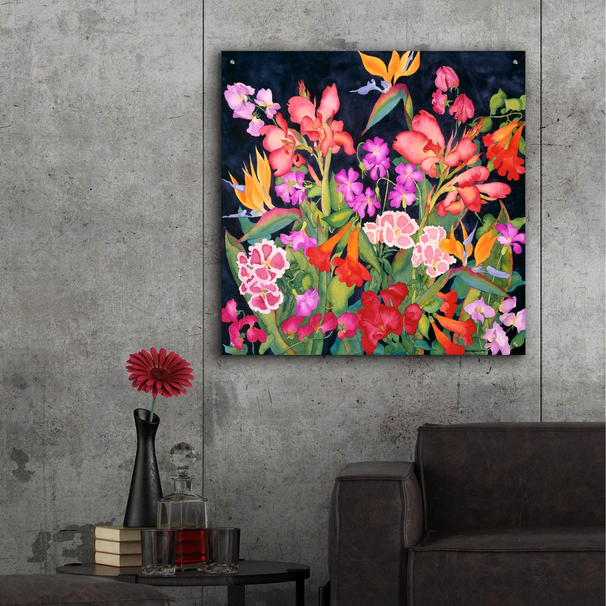 Epic Art 'Secret Garden - Square' by Carissa Luminess, Acrylic Glass Wall Art,36x36