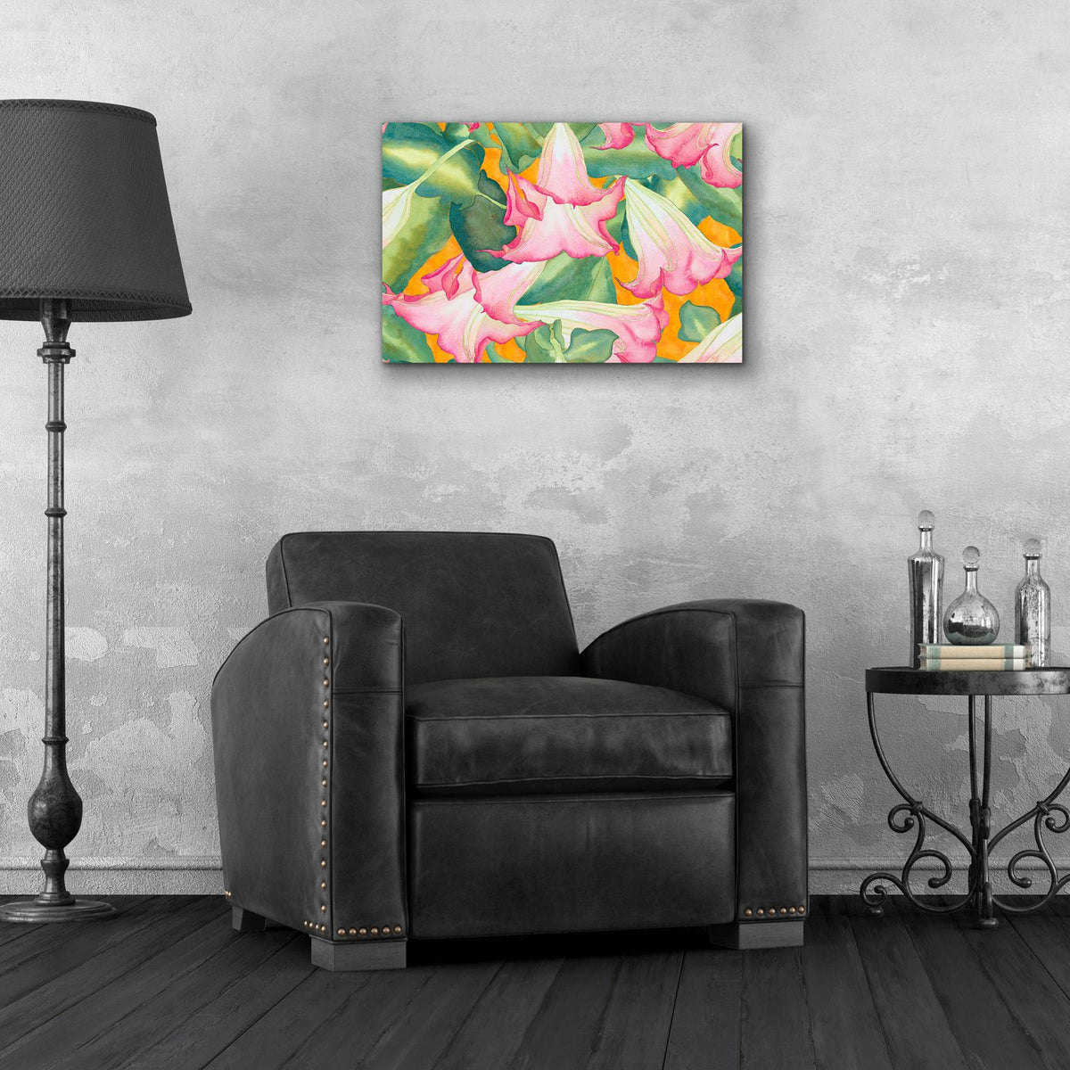 Heavenly Divine- Angel Trumpets by Carissa Luminess - 24x16 acrylic wall art in a room