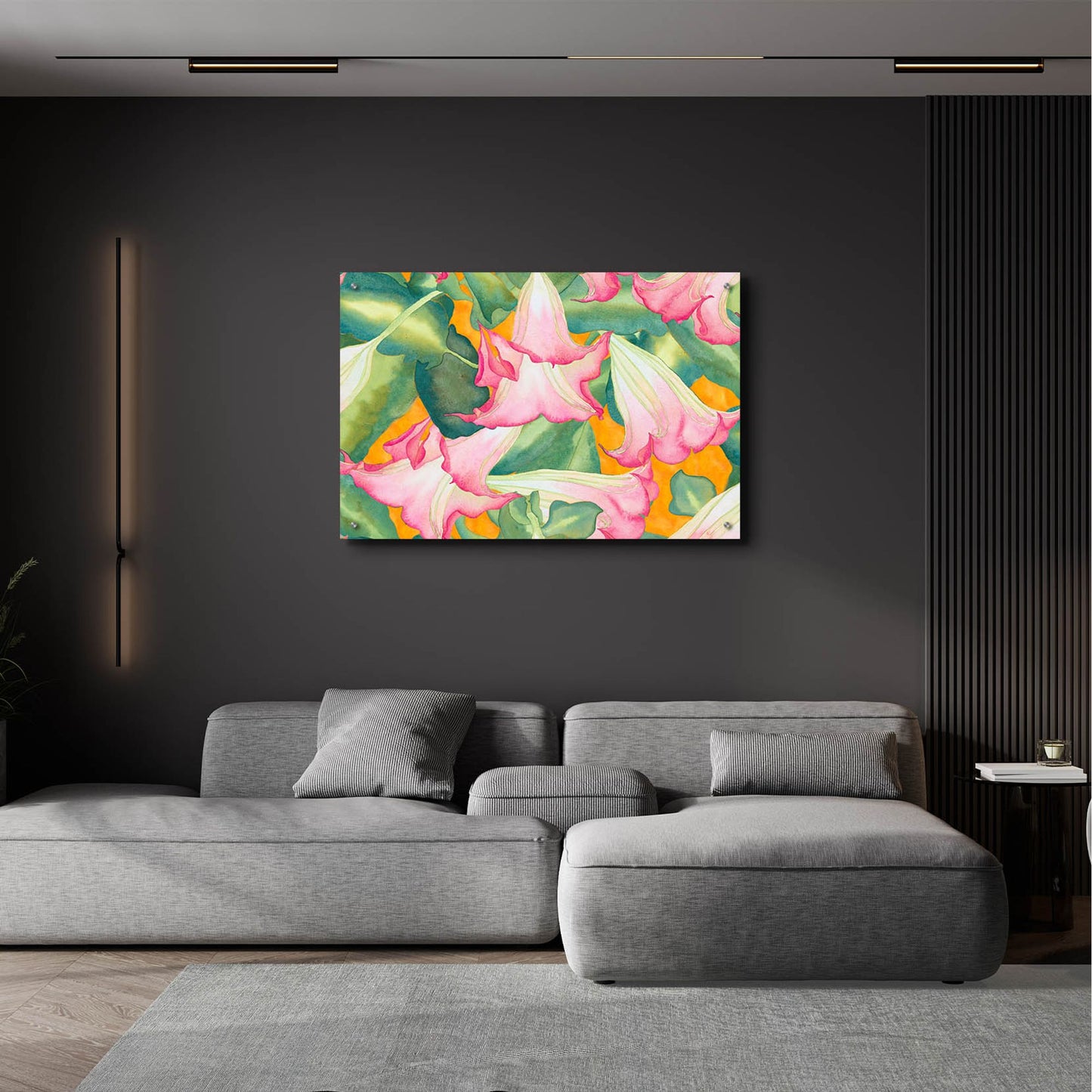 Epic Art 'Heavenly Divine- Angel Trumpets' by Carissa Luminess, Acrylic Glass Wall Art,36x24