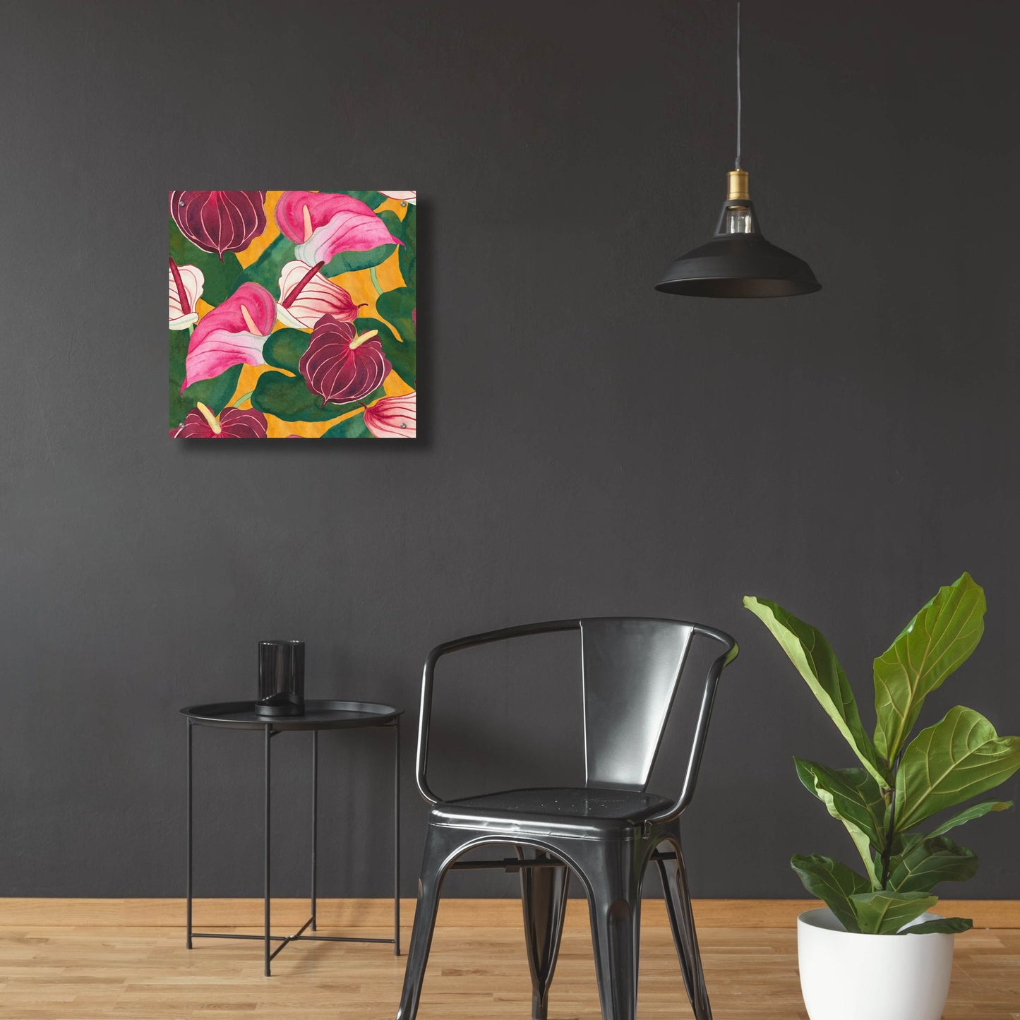 Epic Art 'Heavenly Divine- Anthuriums' by Carissa Luminess, Acrylic Glass Wall Art,24x24