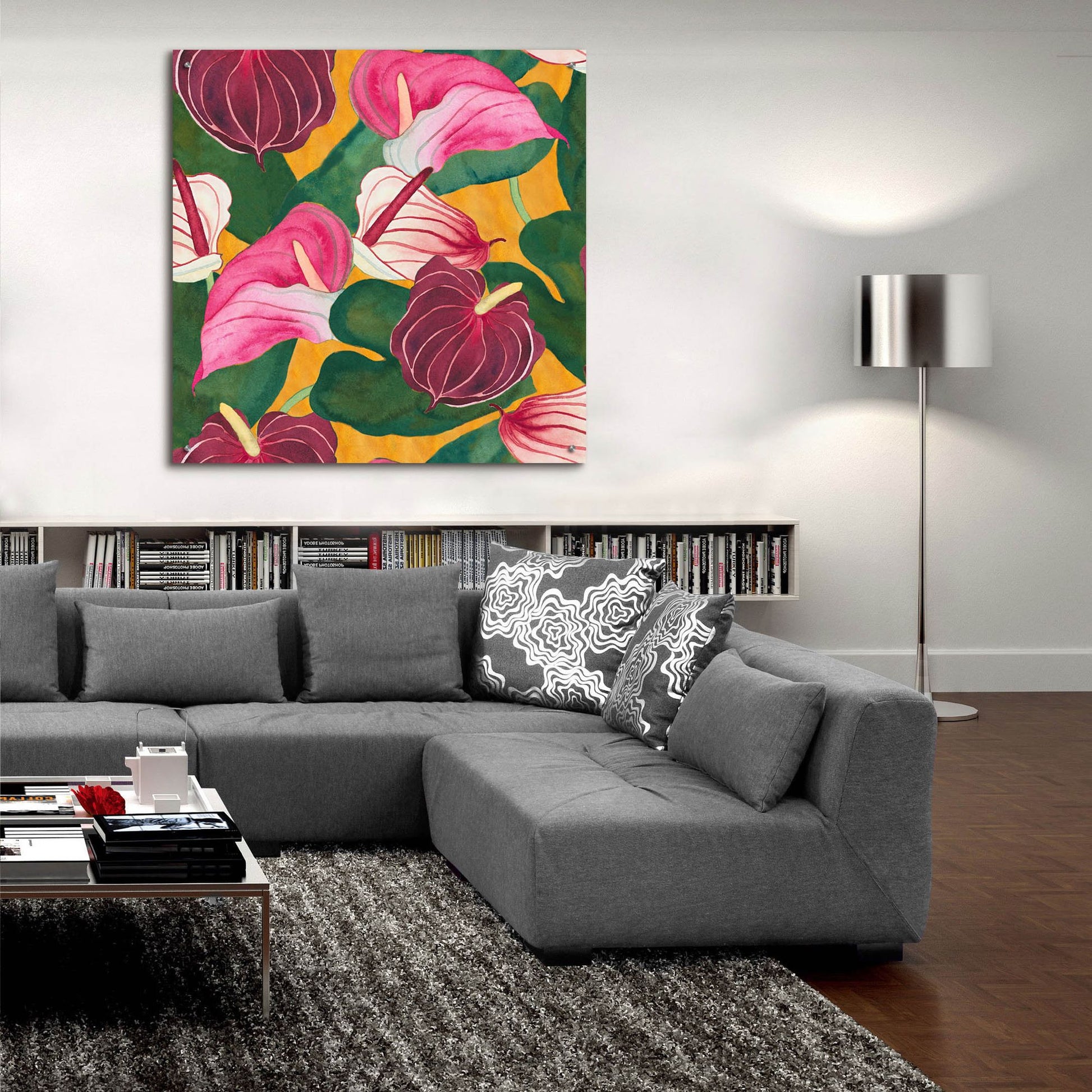 Epic Art 'Heavenly Divine- Anthuriums' by Carissa Luminess, Acrylic Glass Wall Art,36x36