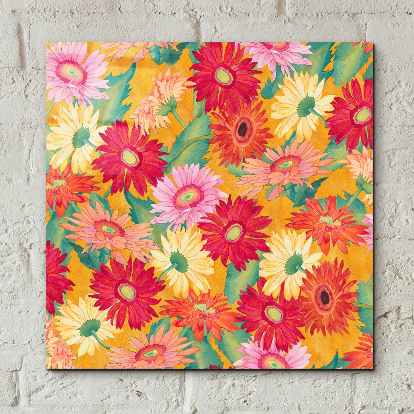 Epic Art 'Heavenly Divine- Daisies' by Carissa Luminess, Acrylic Glass Wall Art,12x12