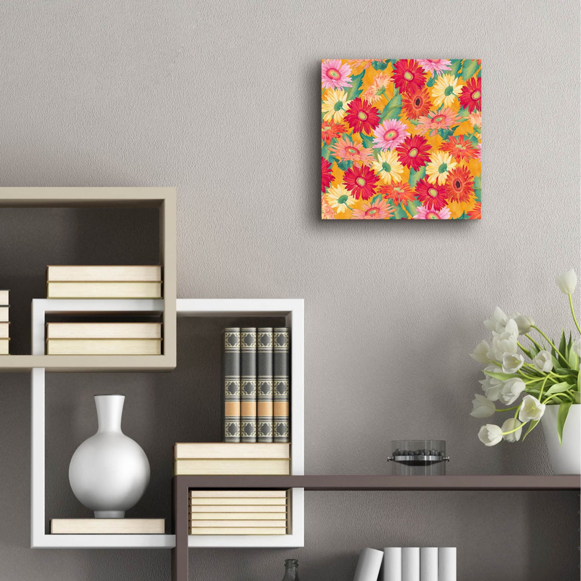 Epic Art 'Heavenly Divine- Daisies' by Carissa Luminess, Acrylic Glass Wall Art,12x12