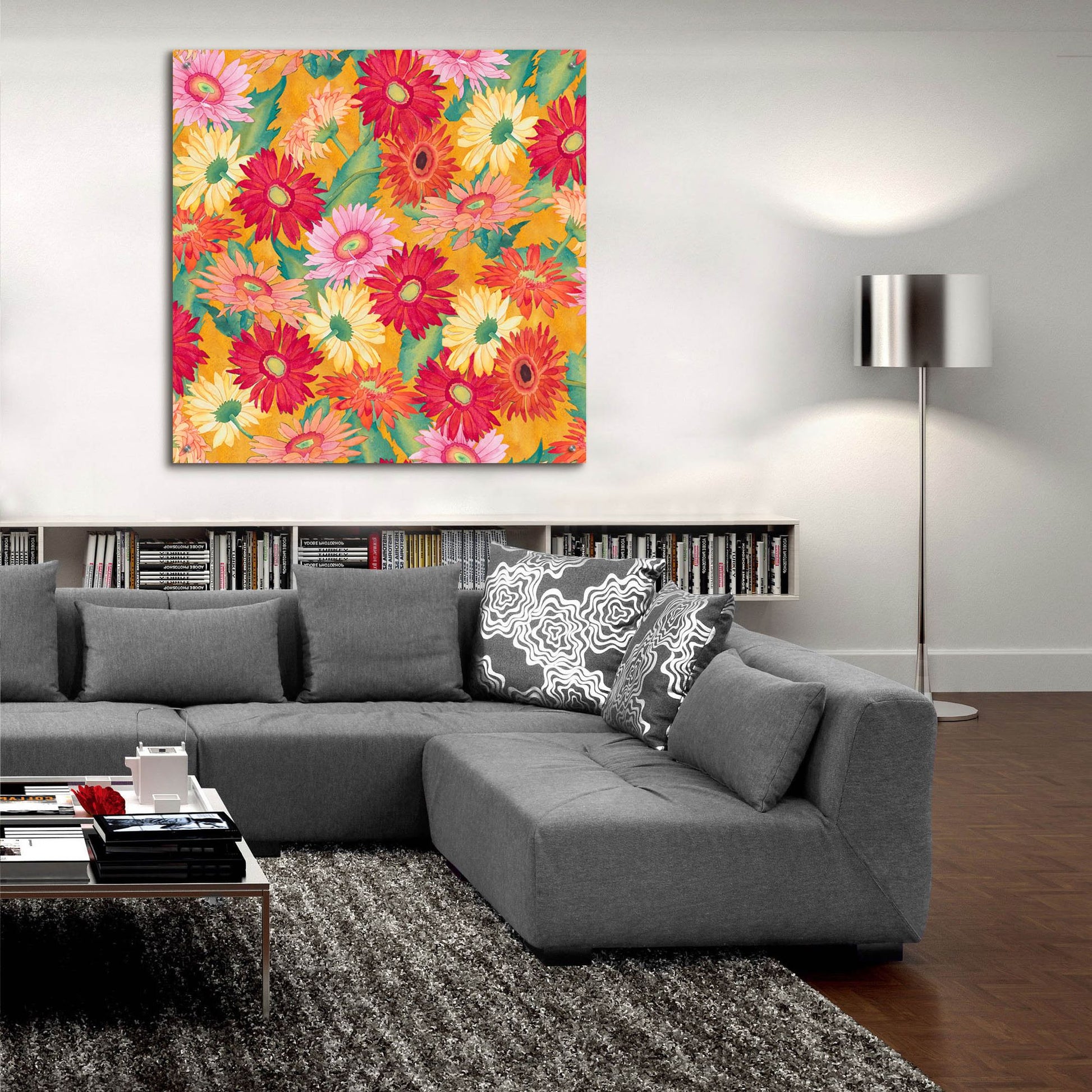 Epic Art 'Heavenly Divine- Daisies' by Carissa Luminess, Acrylic Glass Wall Art,36x36