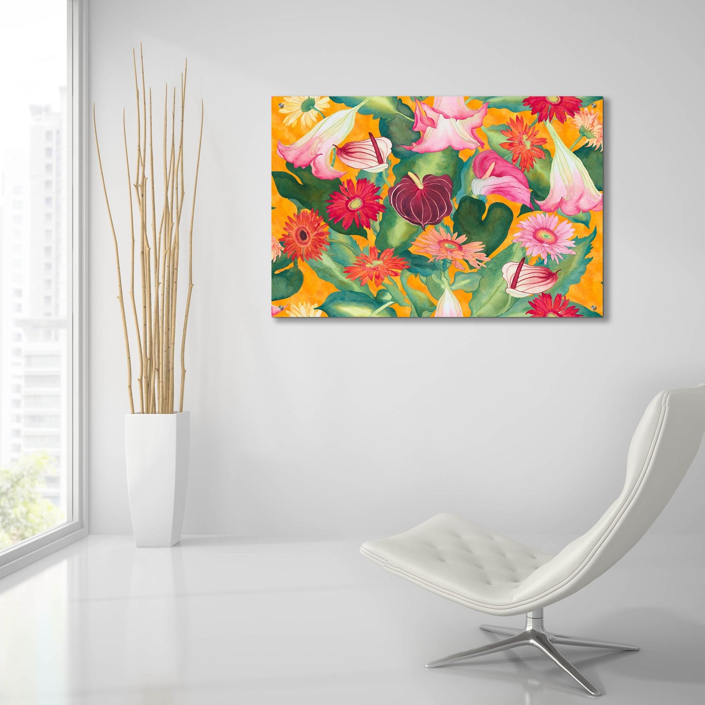 Epic Art 'Heavenly Divine- Lead Pattern' by Carissa Luminess, Acrylic Glass Wall Art,36x24