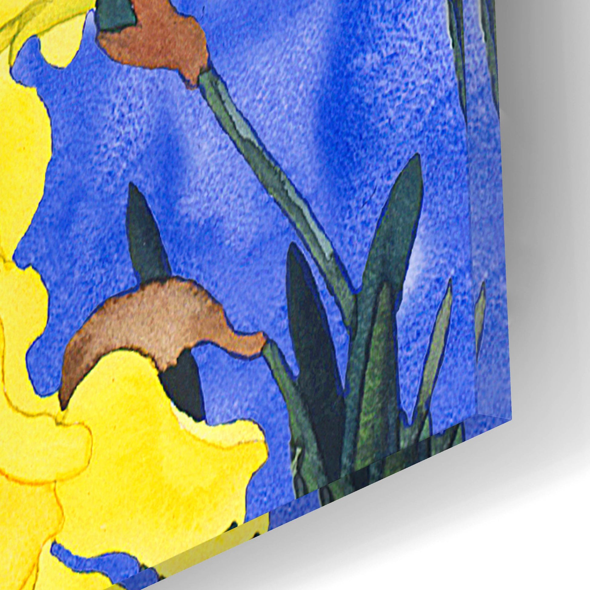 Epic Art 'Fertile Rising Pattern - Daffodils' by Carissa Luminess, Acrylic Glass Wall Art,12x12