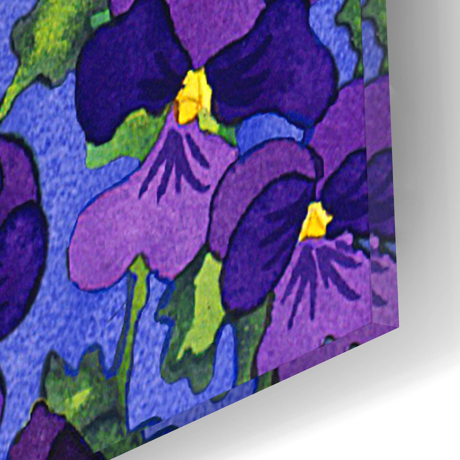 Epic Art 'Fertile Rising Pattern - Pansies' by Carissa Luminess, Acrylic Glass Wall Art,12x12