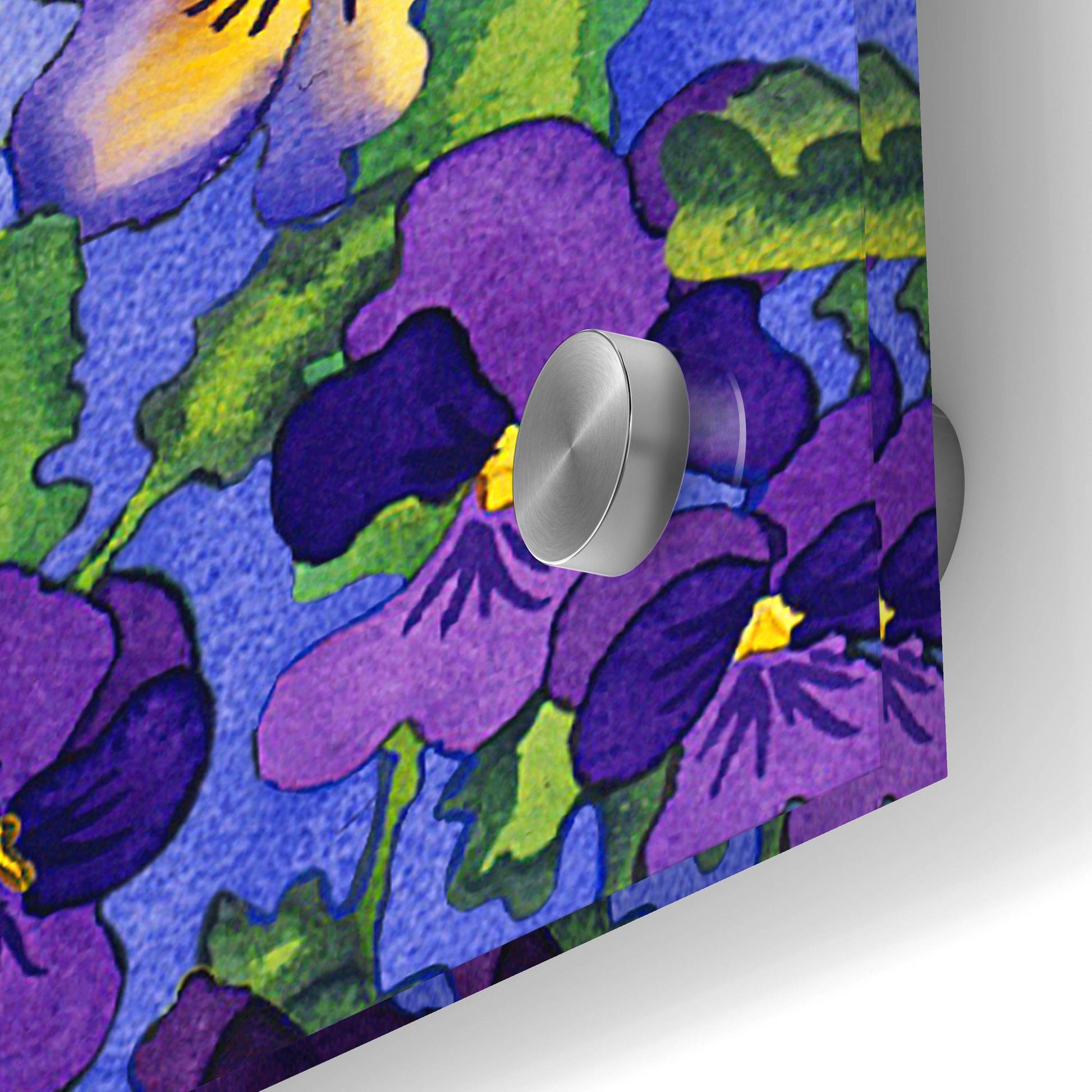 Epic Art 'Fertile Rising Pattern - Pansies' by Carissa Luminess, Acrylic Glass Wall Art,24x24