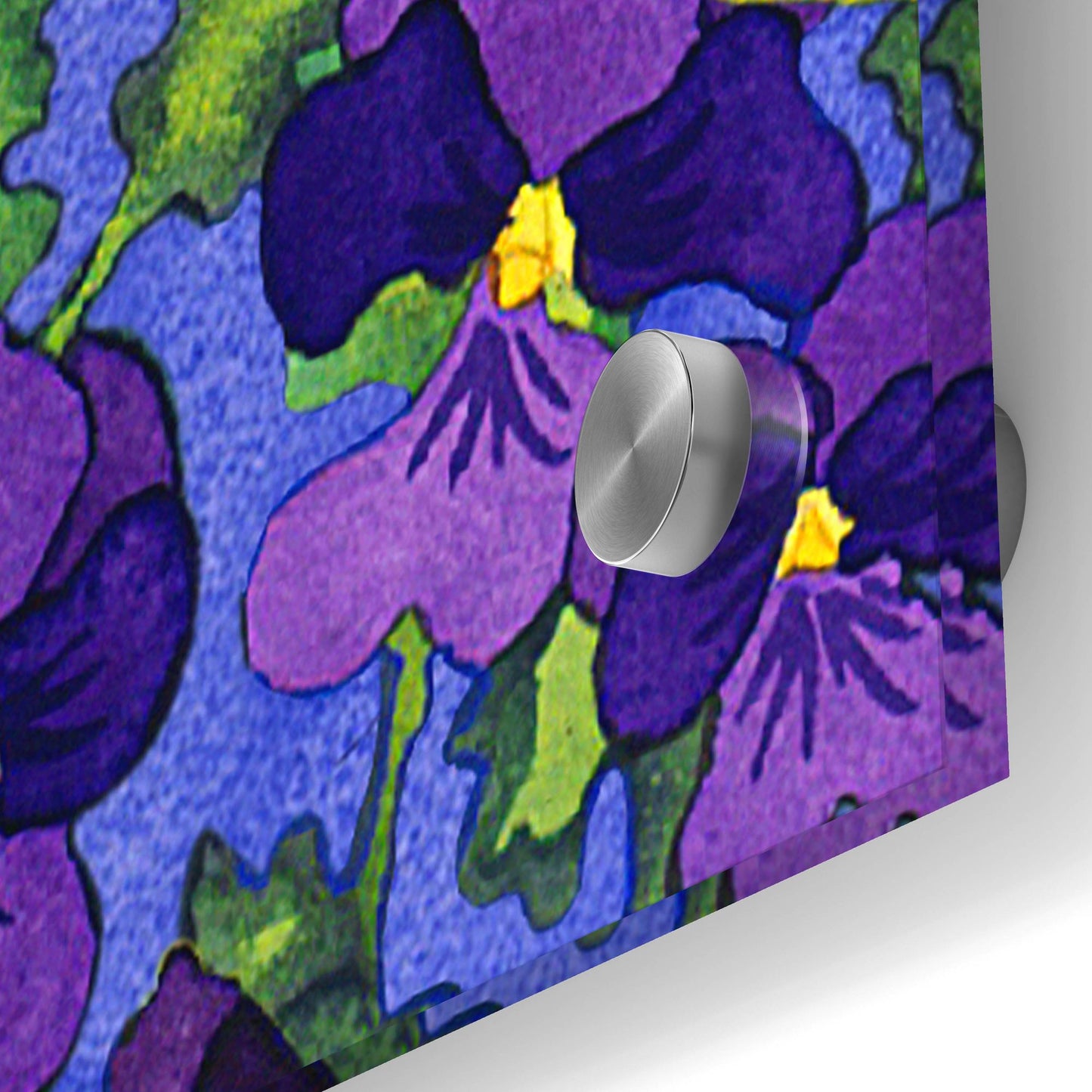 Epic Art 'Fertile Rising Pattern - Pansies' by Carissa Luminess, Acrylic Glass Wall Art,36x36