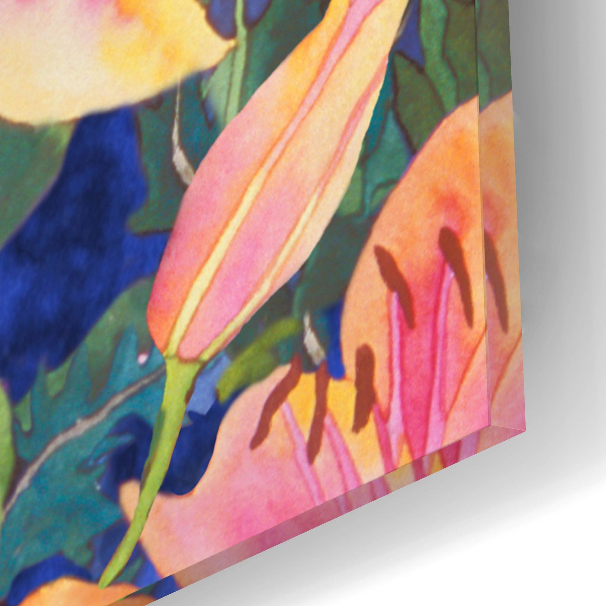 Epic Art 'Dance of Love- lily repeat' by Carissa Luminess, Acrylic Glass Wall Art,12x12