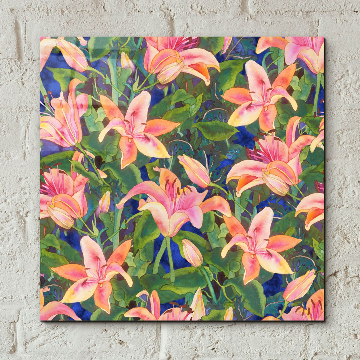 Dance of Love- lily repeat by Carissa Luminess - 12x12 acrylic wall art in a room