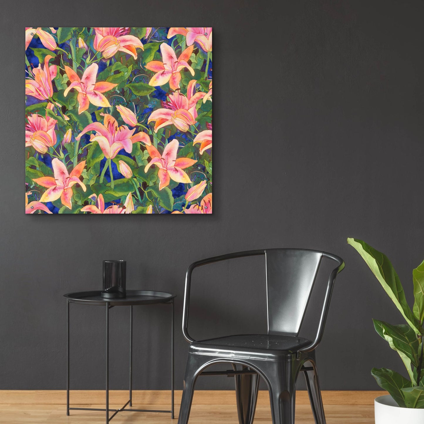 Epic Art 'Dance of Love- lily repeat' by Carissa Luminess, Acrylic Glass Wall Art,36x36