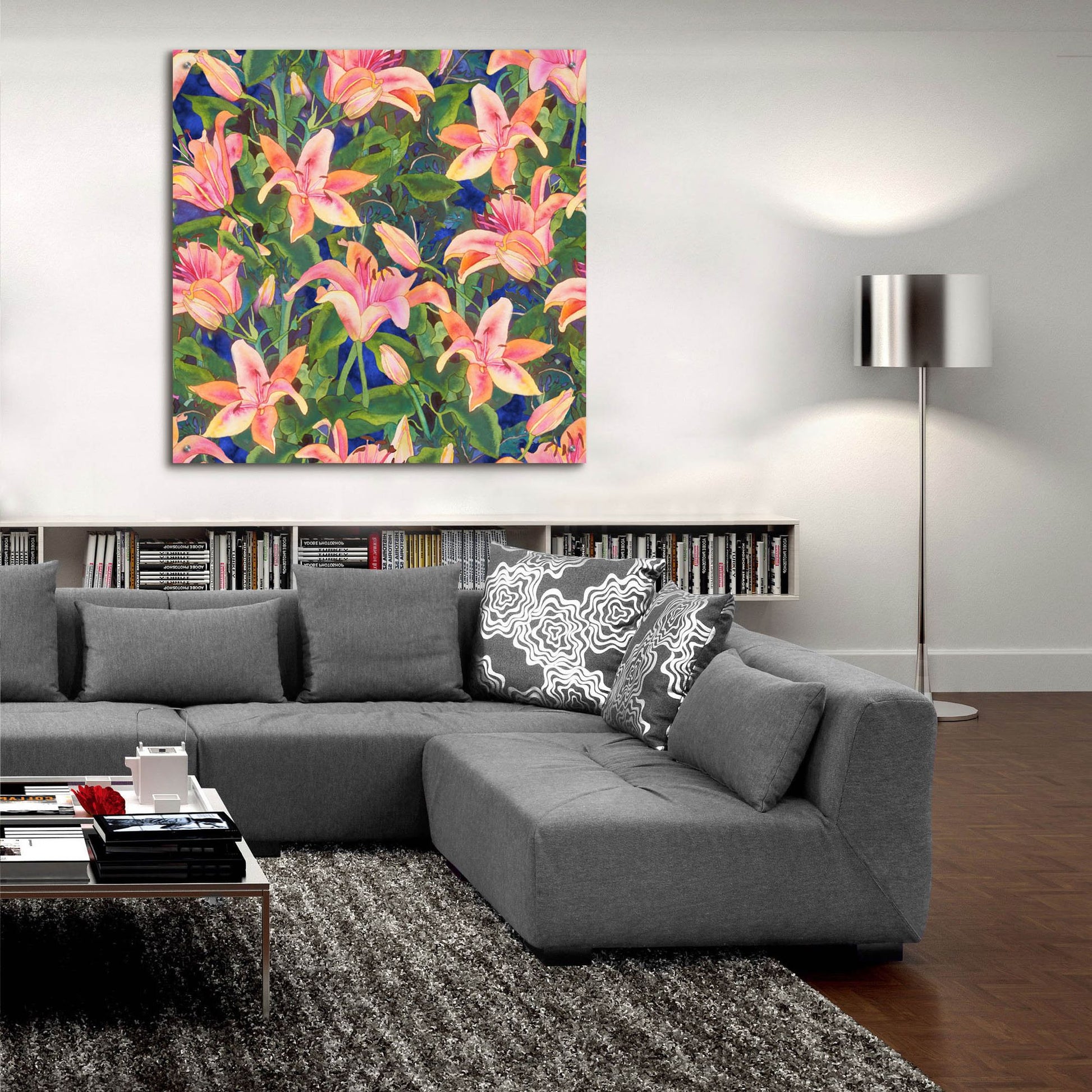 Epic Art 'Dance of Love- lily repeat' by Carissa Luminess, Acrylic Glass Wall Art,36x36