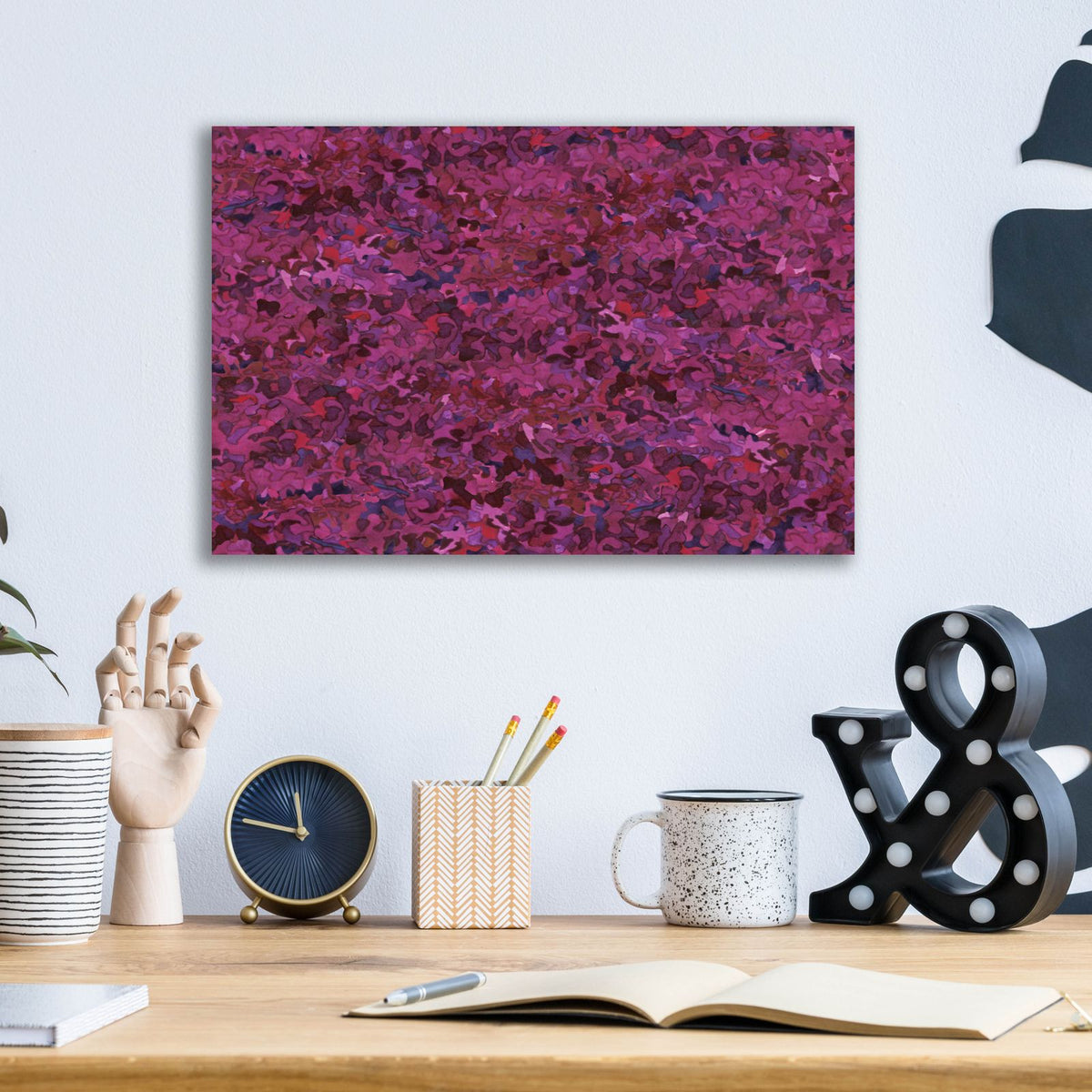 Dance Of Love- Larkspur Repeat by Carissa Luminess - 16x12 acrylic wall art in a room