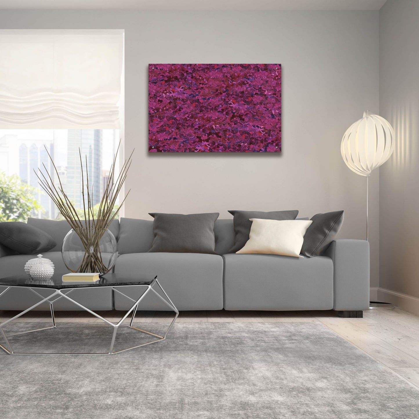 Epic Art 'Dance Of Love- Larkspur Repeat' by Carissa Luminess, Acrylic Glass Wall Art,36x24