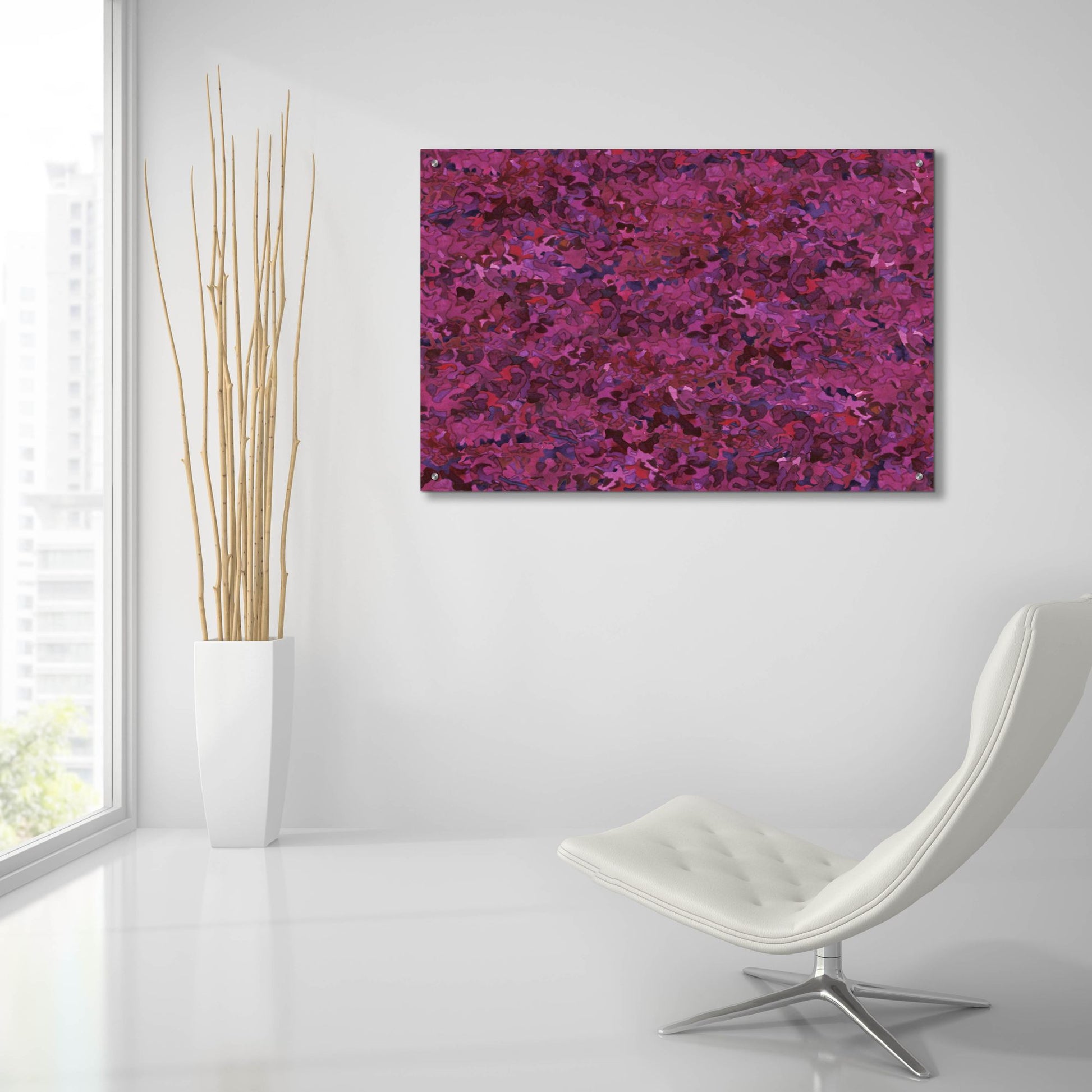 Epic Art 'Dance Of Love- Larkspur Repeat' by Carissa Luminess, Acrylic Glass Wall Art,36x24