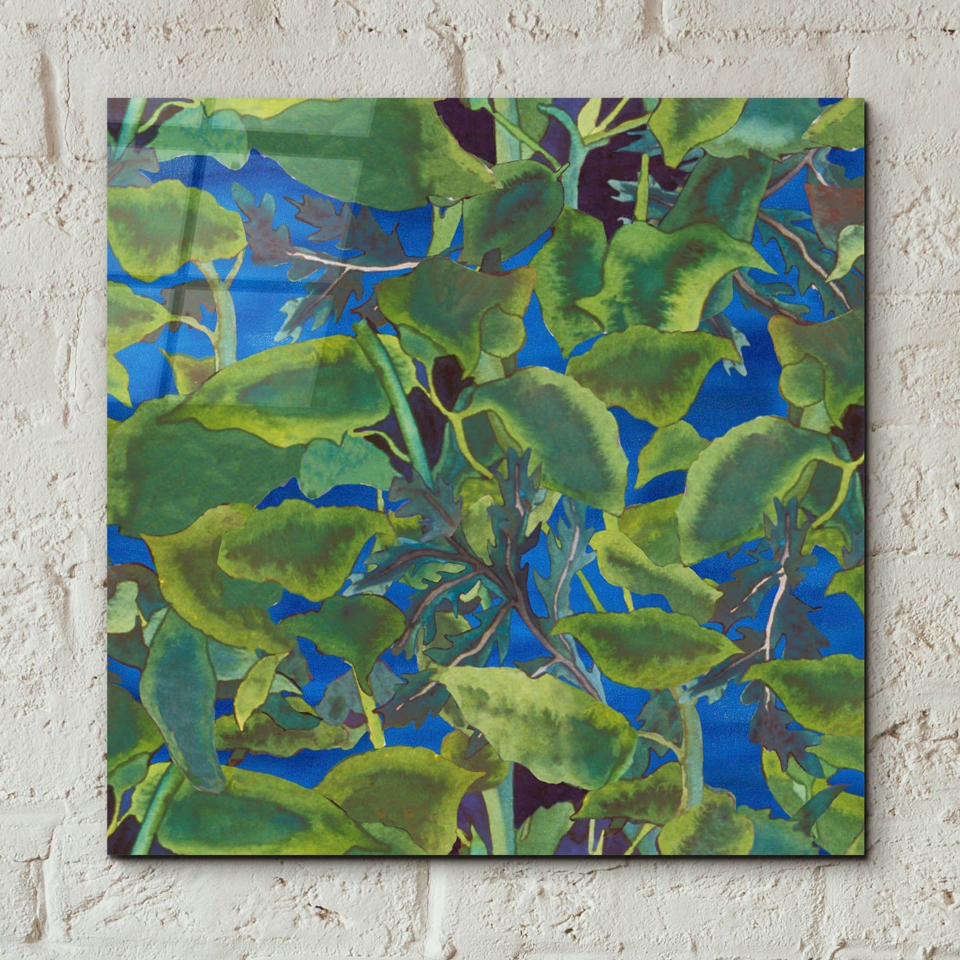 Epic Art 'Dance Of Love- Leaf Repeat' by Carissa Luminess, Acrylic Glass Wall Art,12x12