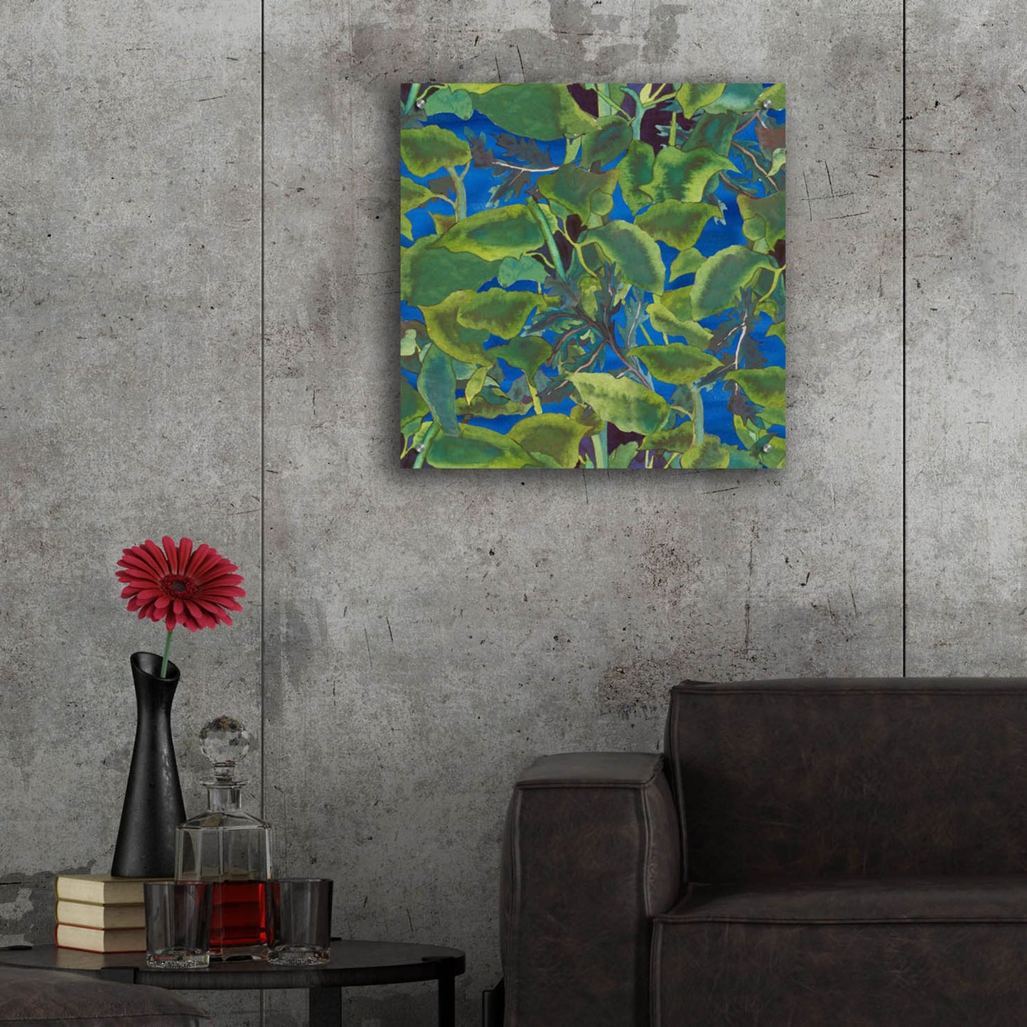 Epic Art 'Dance Of Love- Leaf Repeat' by Carissa Luminess, Acrylic Glass Wall Art,24x24