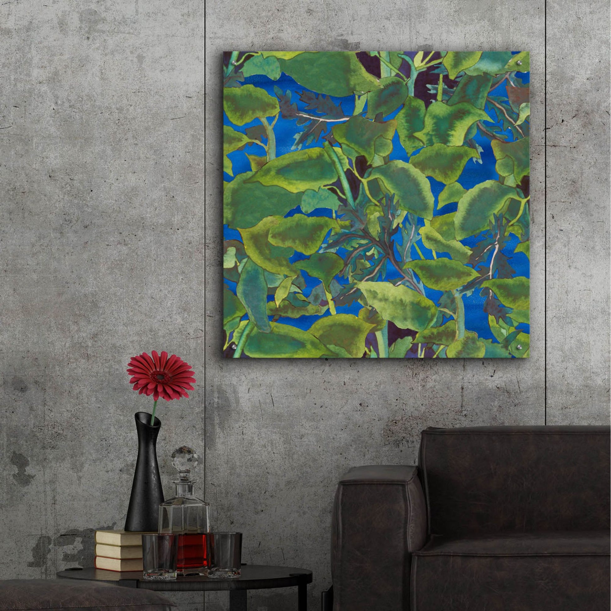 Epic Art 'Dance Of Love- Leaf Repeat' by Carissa Luminess, Acrylic Glass Wall Art,36x36