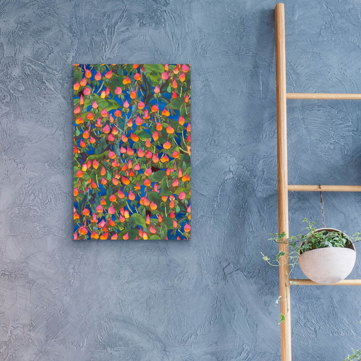 Dance Of Love- Small Flower Repeat by Carissa Luminess - 16x24 acrylic wall art in a room