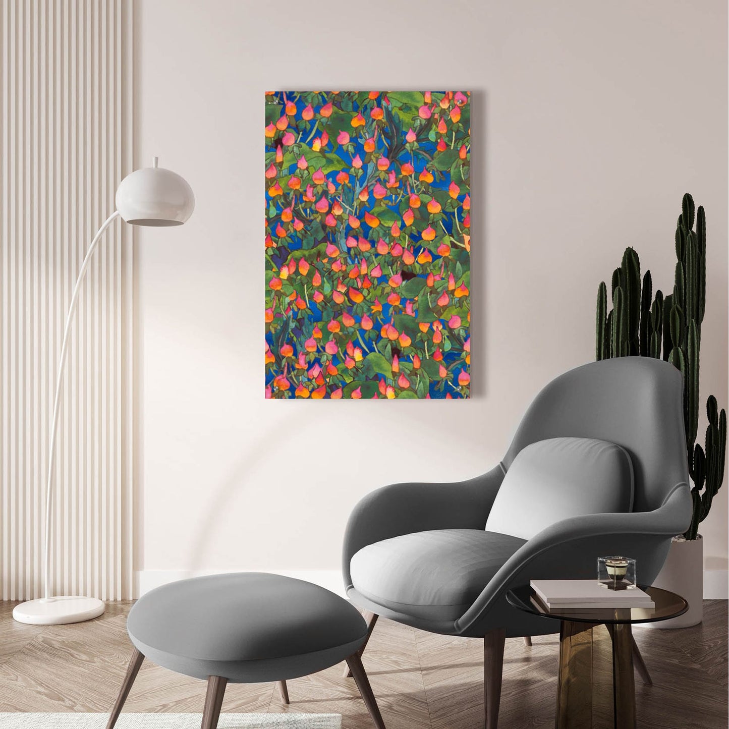 Epic Art 'Dance Of Love- Small Flower Repeat' by Carissa Luminess, Acrylic Glass Wall Art,24x36