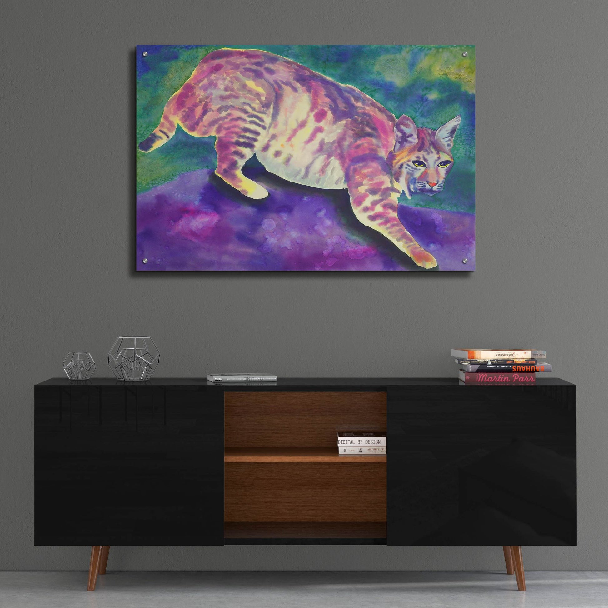 Epic Art 'Bobcat' by Carissa Luminess, Acrylic Glass Wall Art,36x24