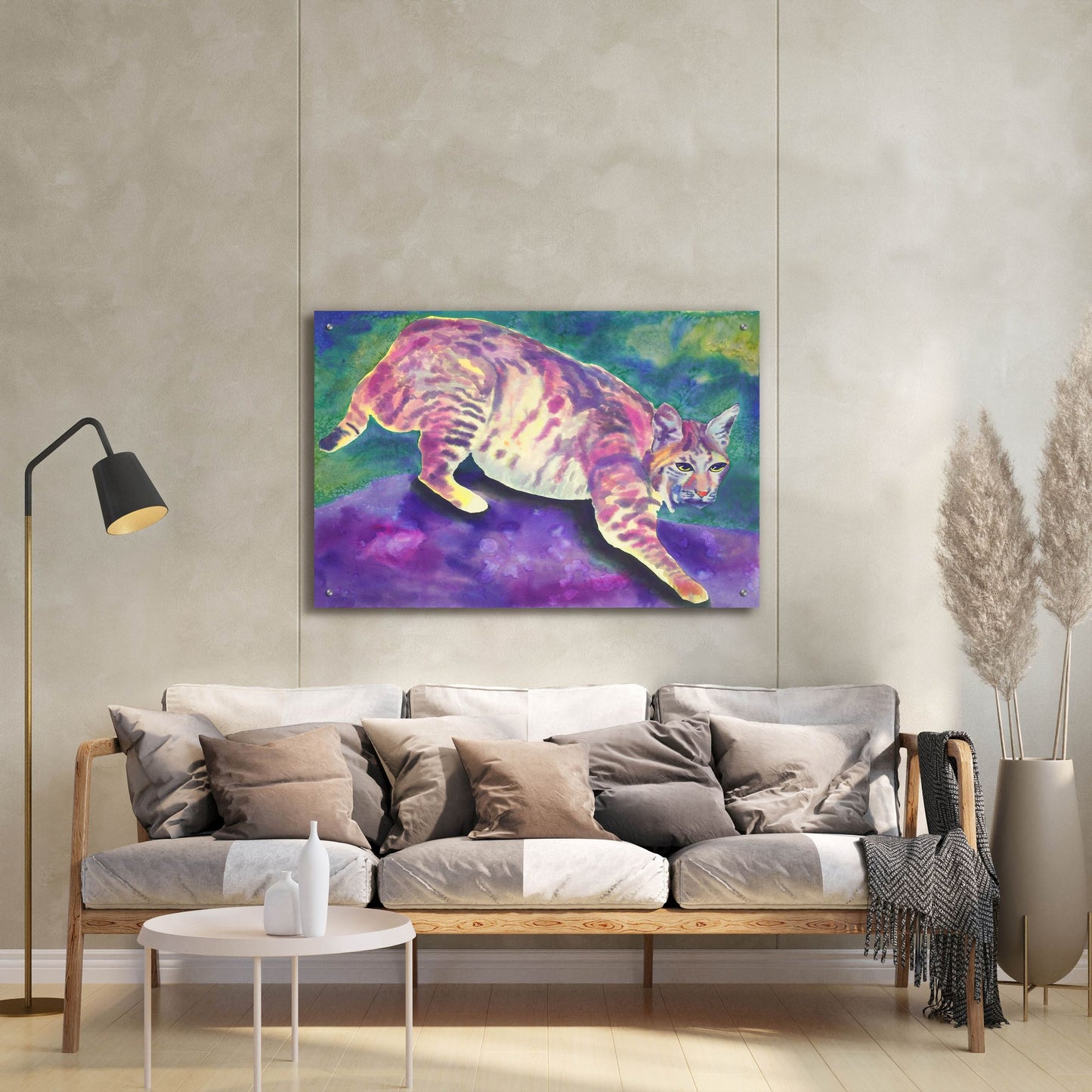 Epic Art 'Bobcat' by Carissa Luminess, Acrylic Glass Wall Art,36x24