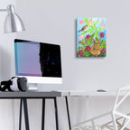 Epic Art 'Bunny and Sparrow' by Carissa Luminess, Acrylic Glass Wall Art,12x16