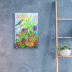 Epic Art 'Bunny and Sparrow' by Carissa Luminess, Acrylic Glass Wall Art,16x24
