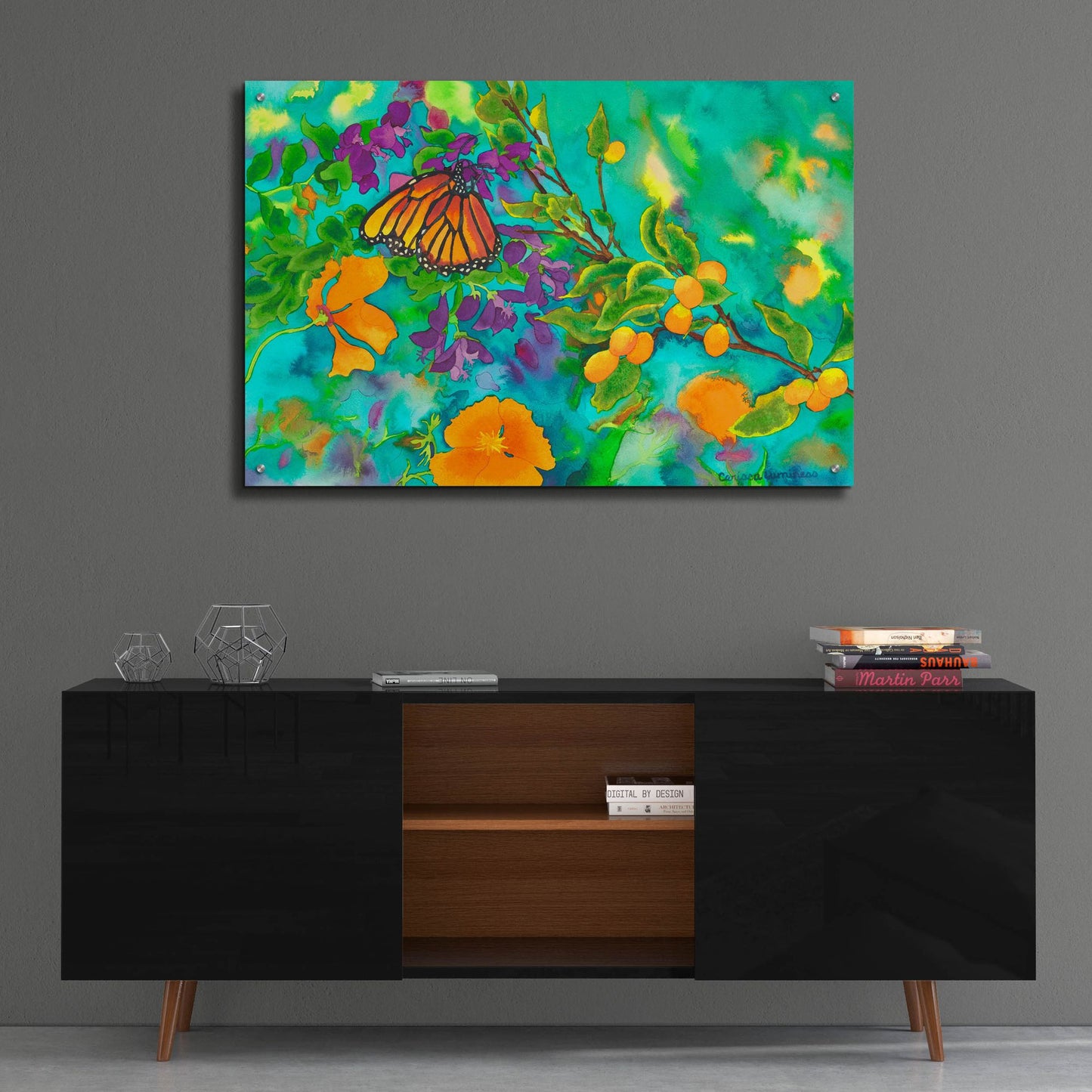 Epic Art 'California Monarch' by Carissa Luminess, Acrylic Glass Wall Art,36x24