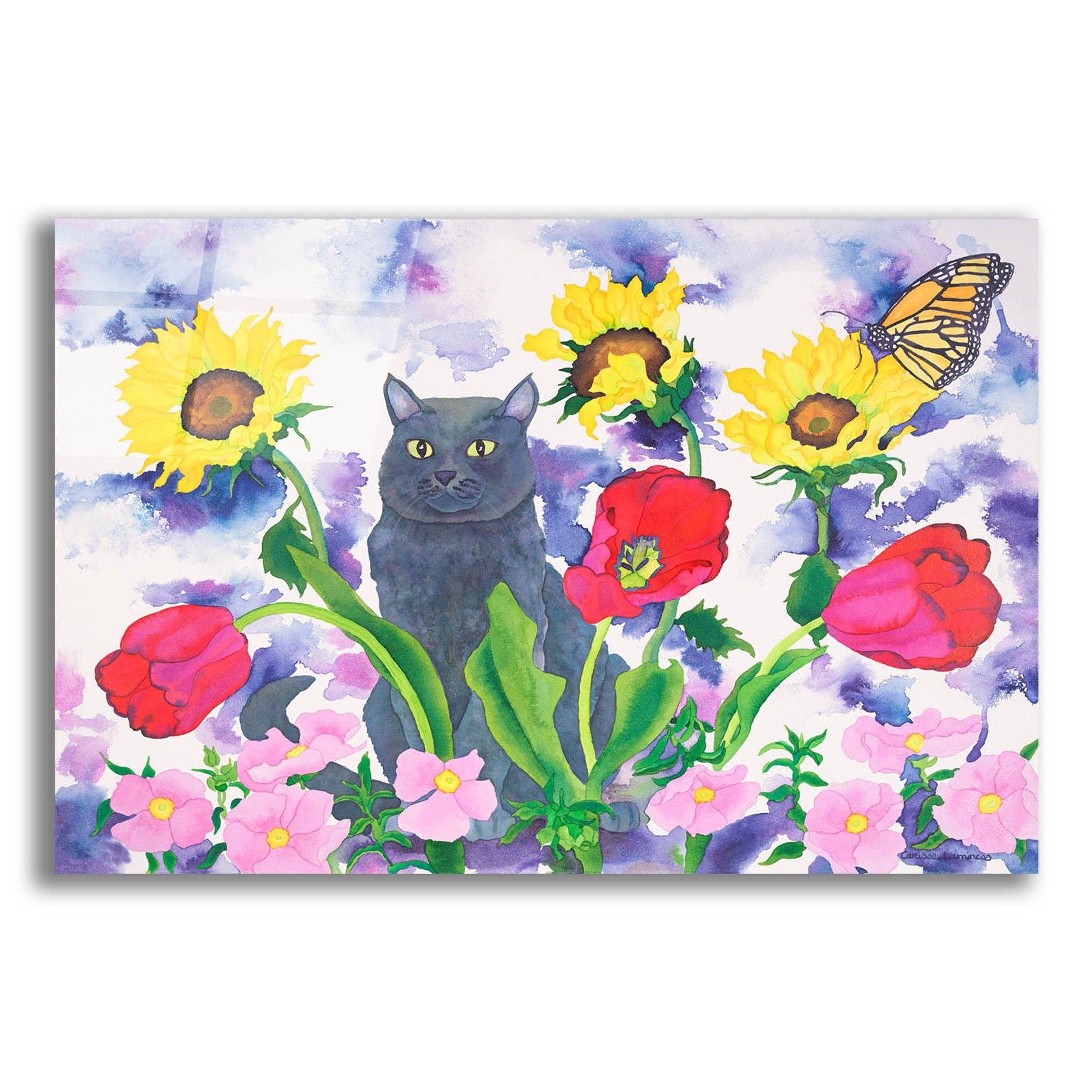 Epic Art 'Russian Blue' by Carissa Luminess, Acrylic Glass Wall Art,24x16