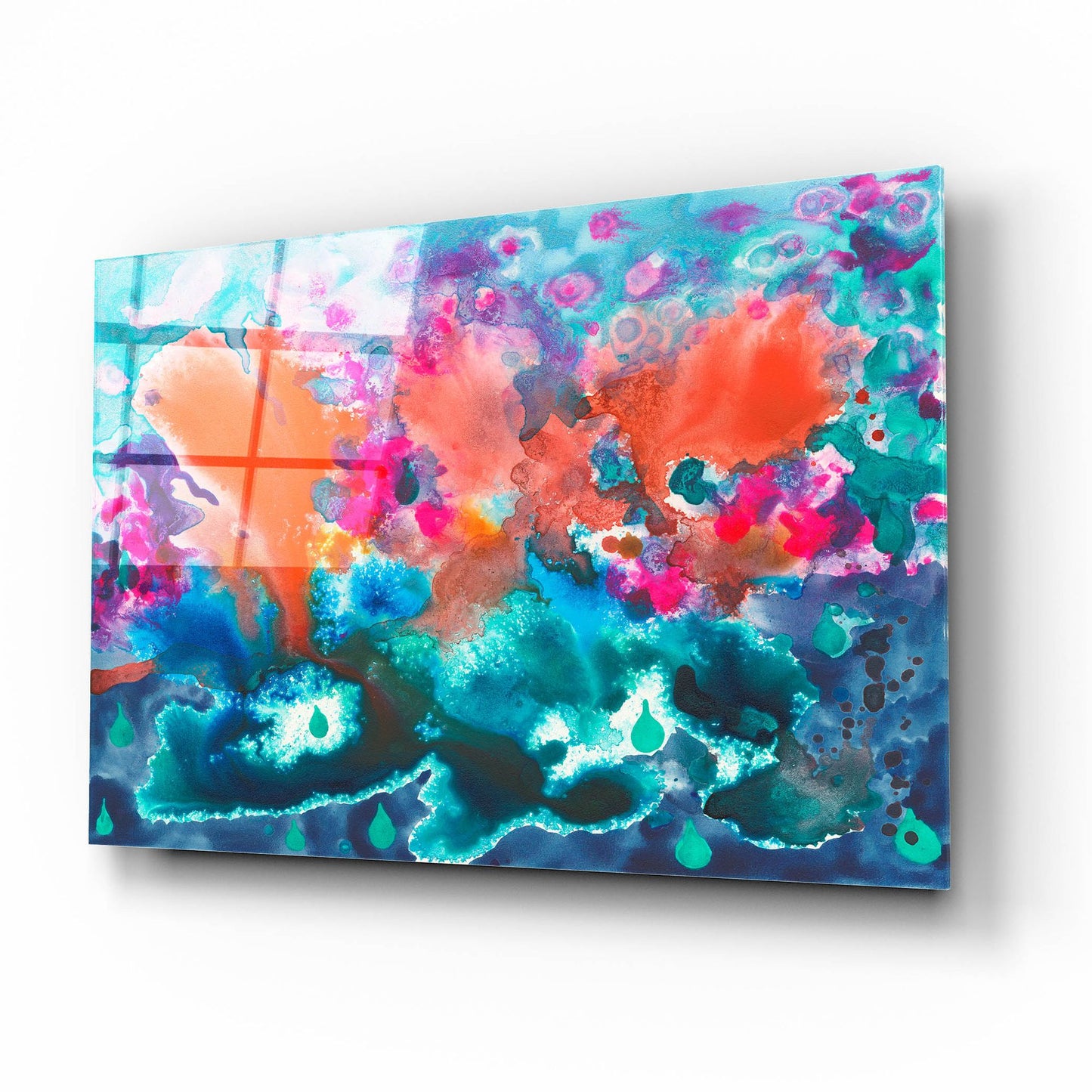 Epic Art 'Tropical Storm' by Carissa Luminess, Acrylic Glass Wall Art,16x12