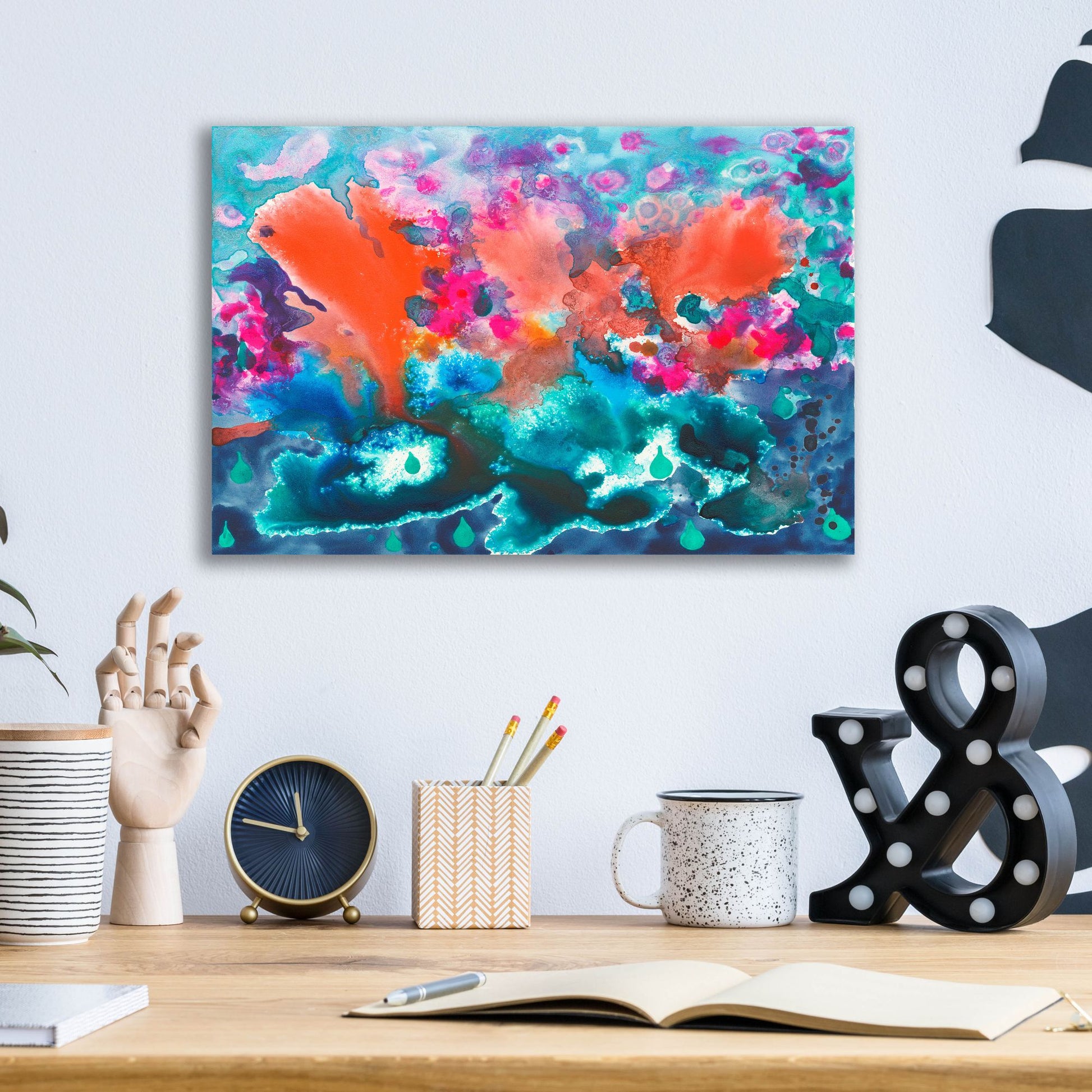 Epic Art 'Tropical Storm' by Carissa Luminess, Acrylic Glass Wall Art,16x12