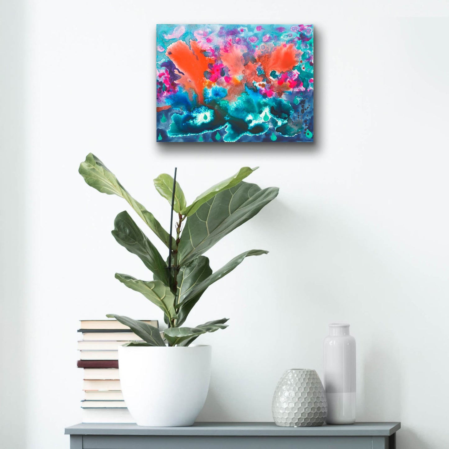 Epic Art 'Tropical Storm' by Carissa Luminess, Acrylic Glass Wall Art,16x12