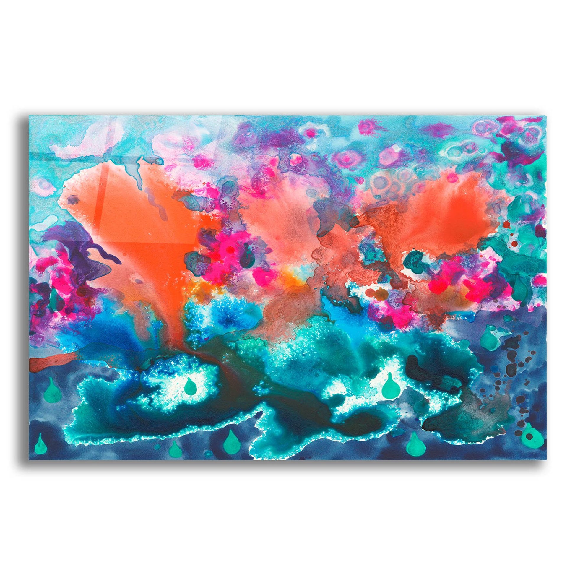 Epic Art 'Tropical Storm' by Carissa Luminess, Acrylic Glass Wall Art,16x12