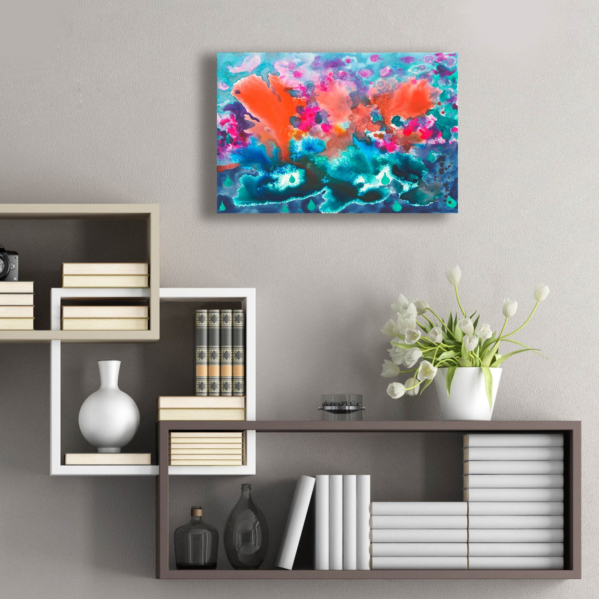 Epic Art 'Tropical Storm' by Carissa Luminess, Acrylic Glass Wall Art,24x16