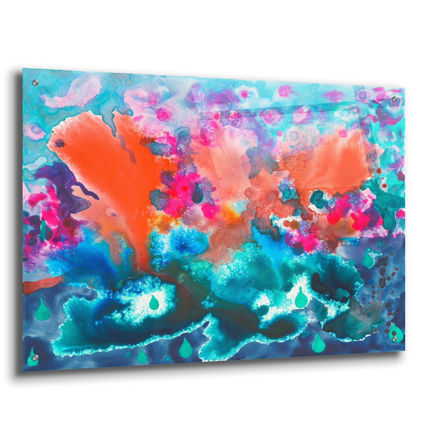 Epic Art 'Tropical Storm' by Carissa Luminess, Acrylic Glass Wall Art,36x24