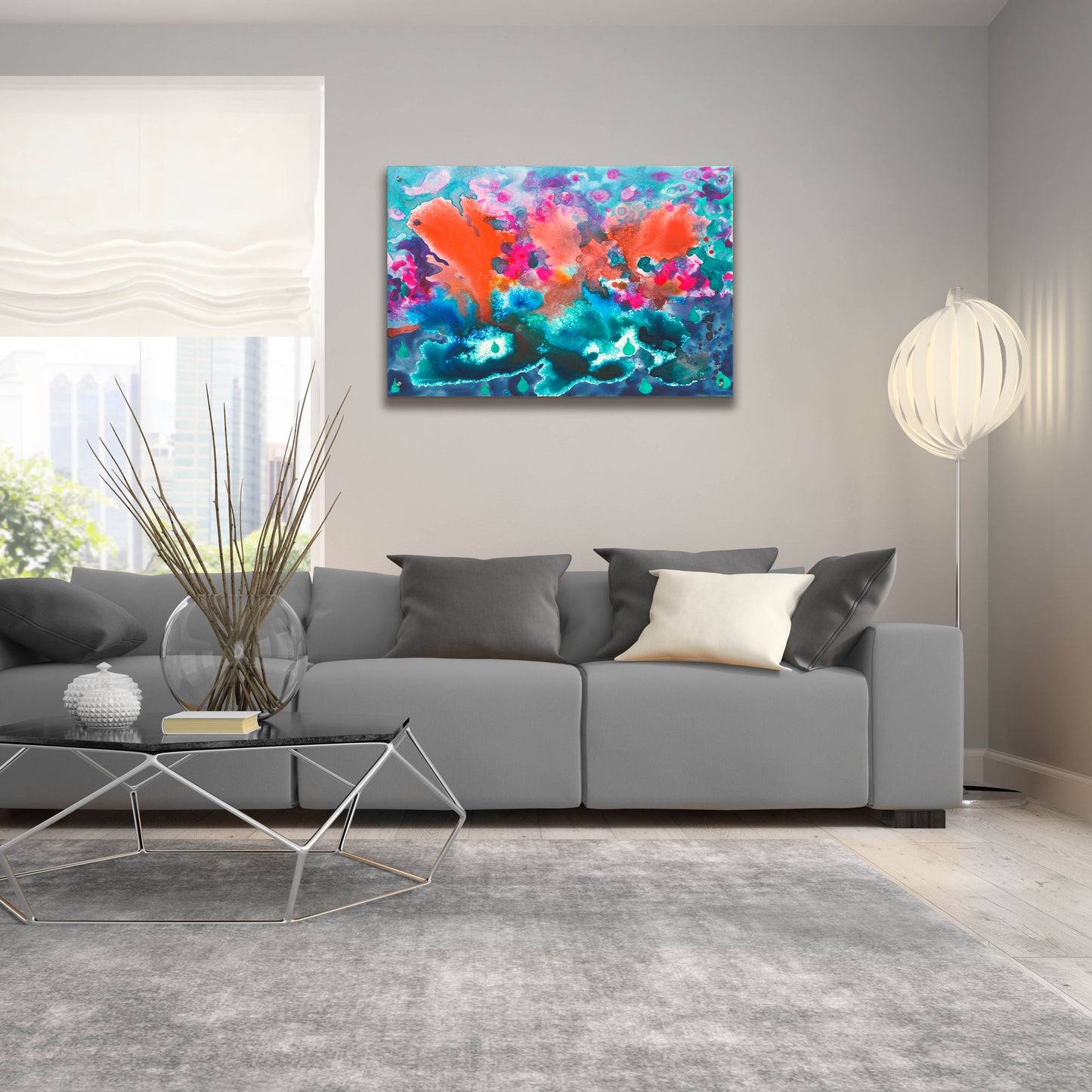 Epic Art 'Tropical Storm' by Carissa Luminess, Acrylic Glass Wall Art,36x24