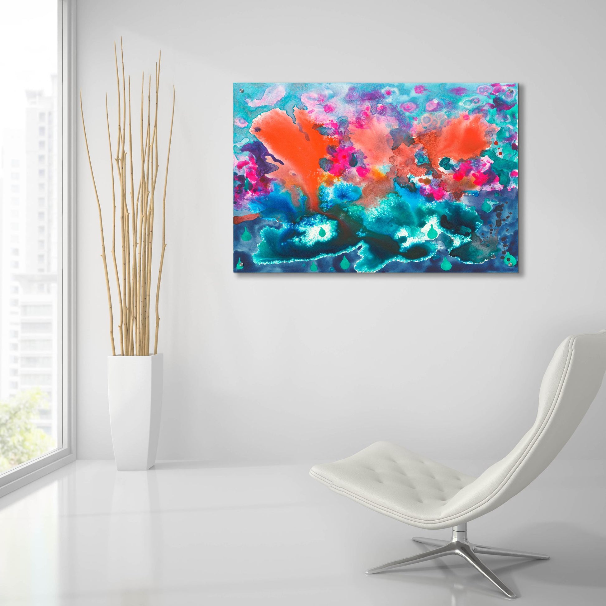 Epic Art 'Tropical Storm' by Carissa Luminess, Acrylic Glass Wall Art,36x24