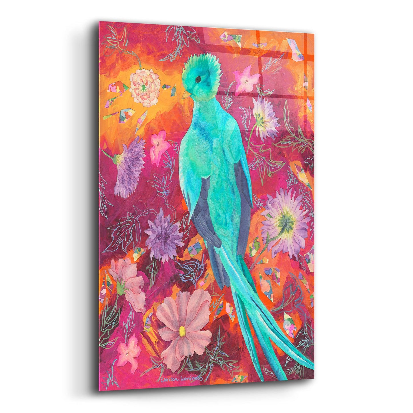 Epic Art 'Quetzecal' by Carissa Luminess, Acrylic Glass Wall Art,12x16