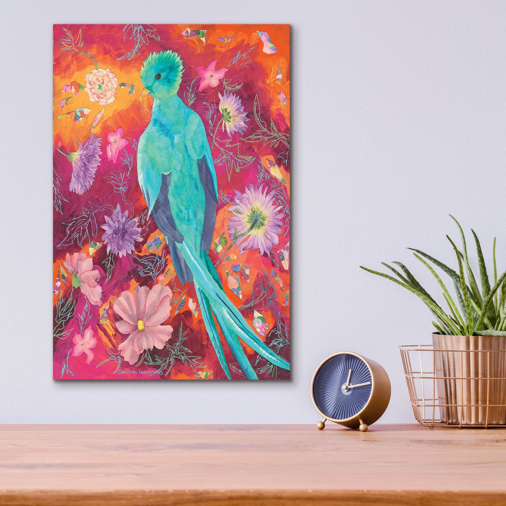 Epic Art 'Quetzecal' by Carissa Luminess, Acrylic Glass Wall Art,12x16