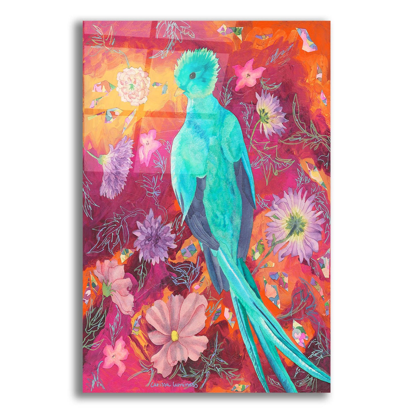 Epic Art 'Quetzecal' by Carissa Luminess, Acrylic Glass Wall Art,12x16