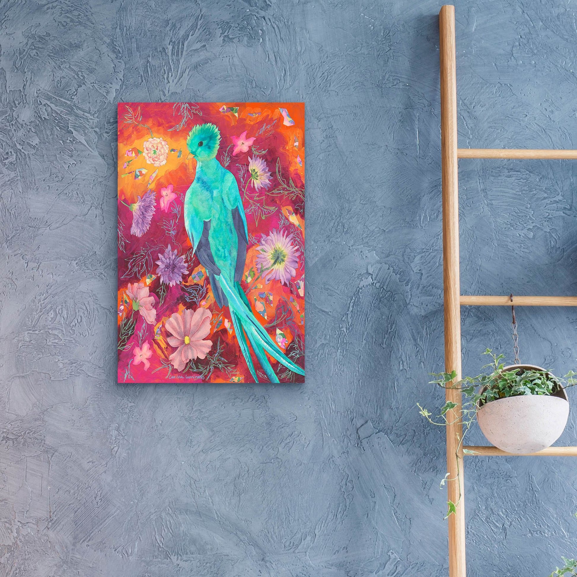 Epic Art 'Quetzecal' by Carissa Luminess, Acrylic Glass Wall Art,16x24